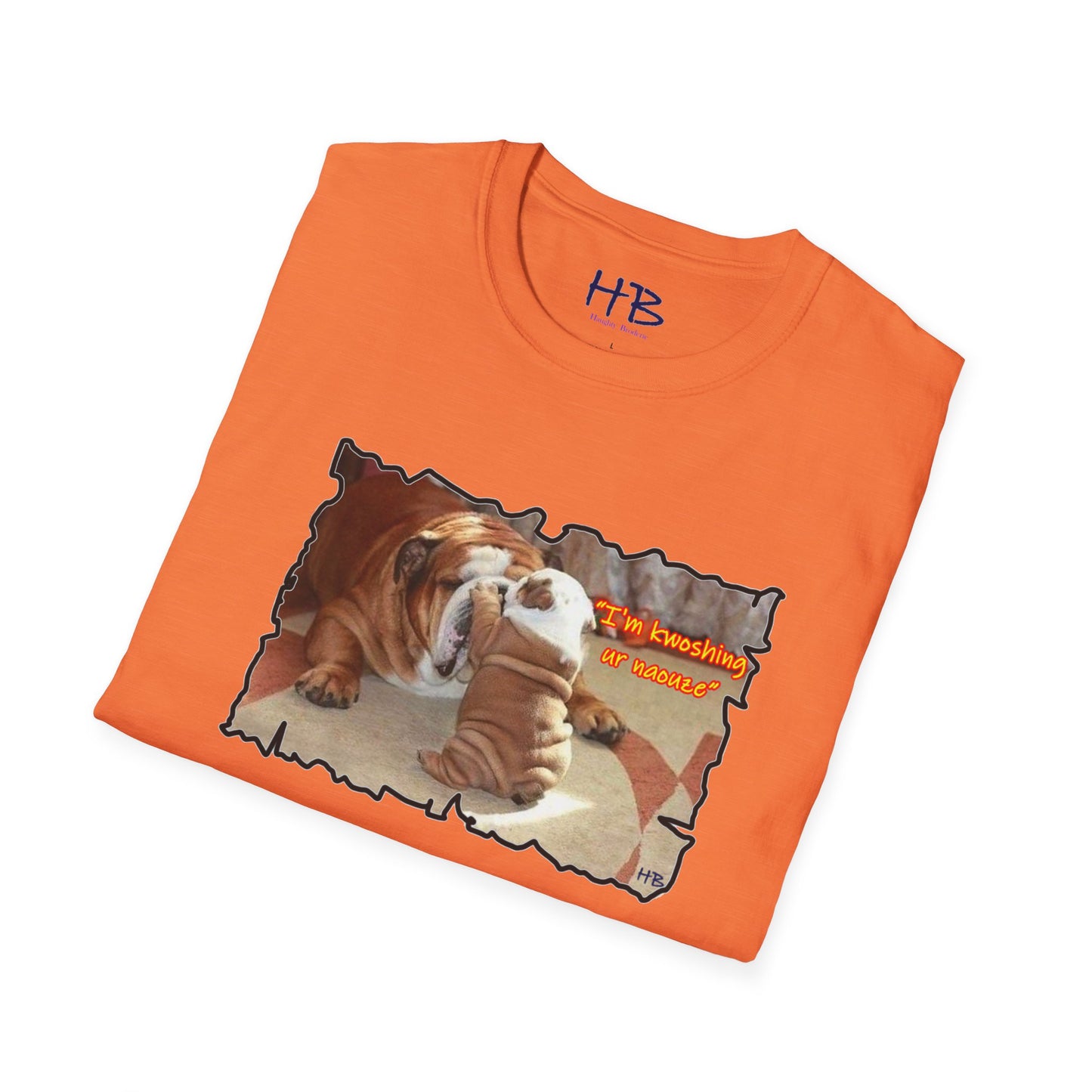 Baby Bull Dog squashing mommy's nose