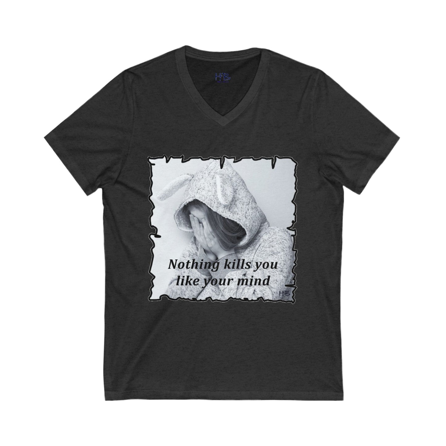 Mental Fortress brings Inner Peace (Unisex Jersey Short Sleeve V-neck - Comfortable Everyday Wear)