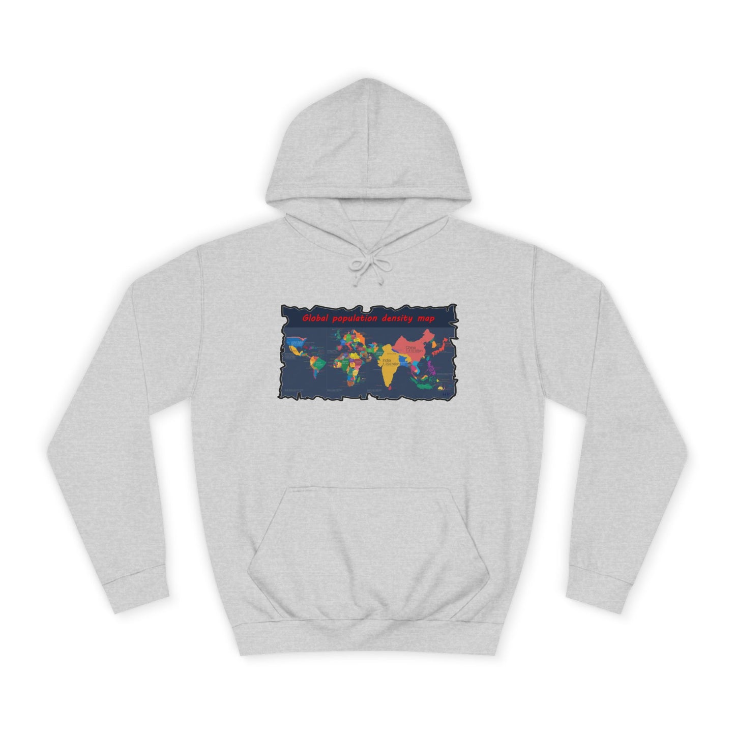 Get Yours Now -- Global density world population (Hoodie - Cozy and Durable)