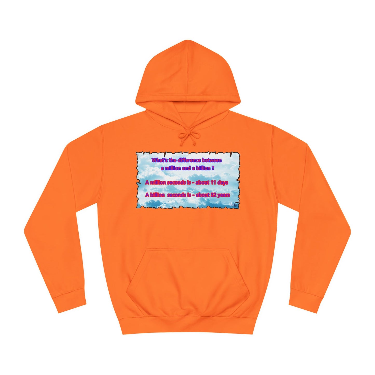 Get Yours Now -- Difference between million and billion calculated in seconds (Hoodie - Cozy and Durable)