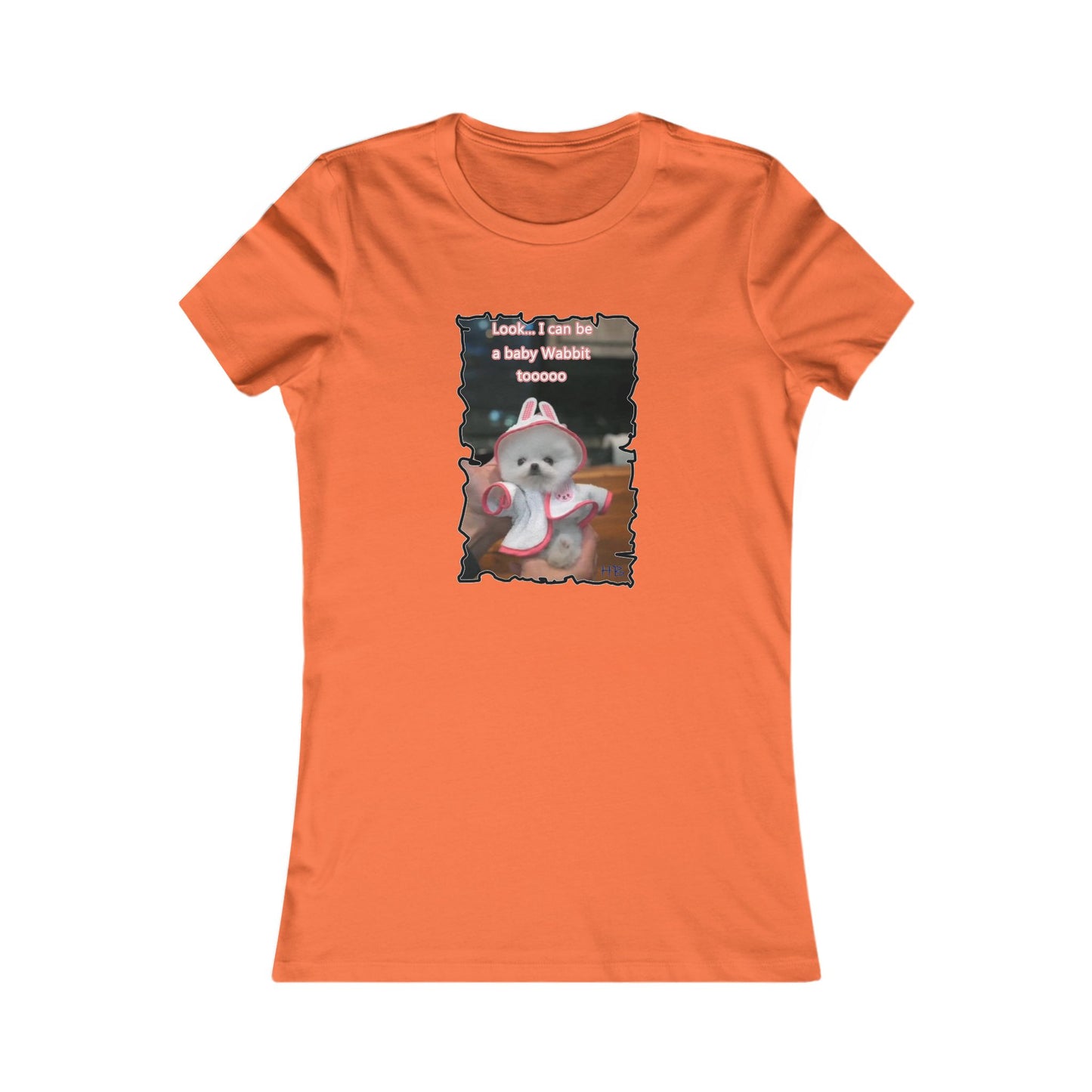 Bichon Maltese puppy dressed in a cute rabbit costume (Women - Premium Cotton Tee)
