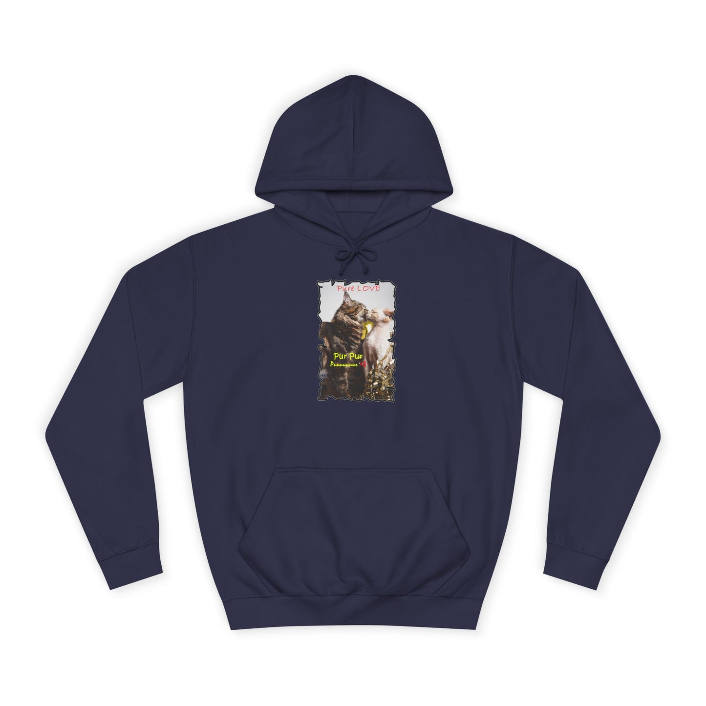 Get Yours Now -- Pure LOVE Cats kissing (Hoodie - Cozy and Durable)