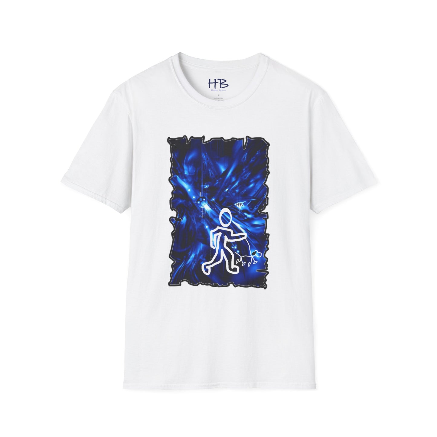 The Artistic Threads of Unity Elegance: Dark Blue and White Walking with  A Tale of Togetherness Purpose Stickman with dog