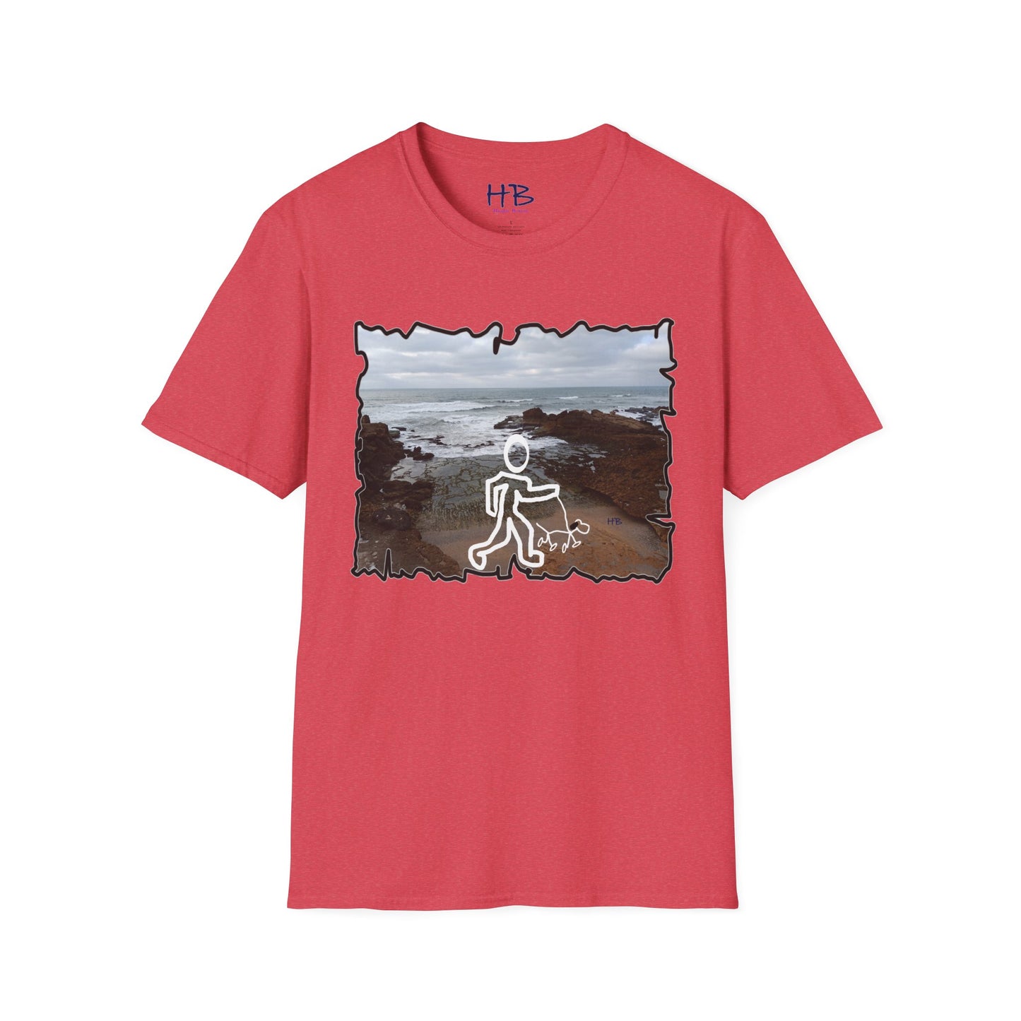 Rocky Shoreline Peaceful Oceanic; Harmony with Nature Garb Furry Friend Companion