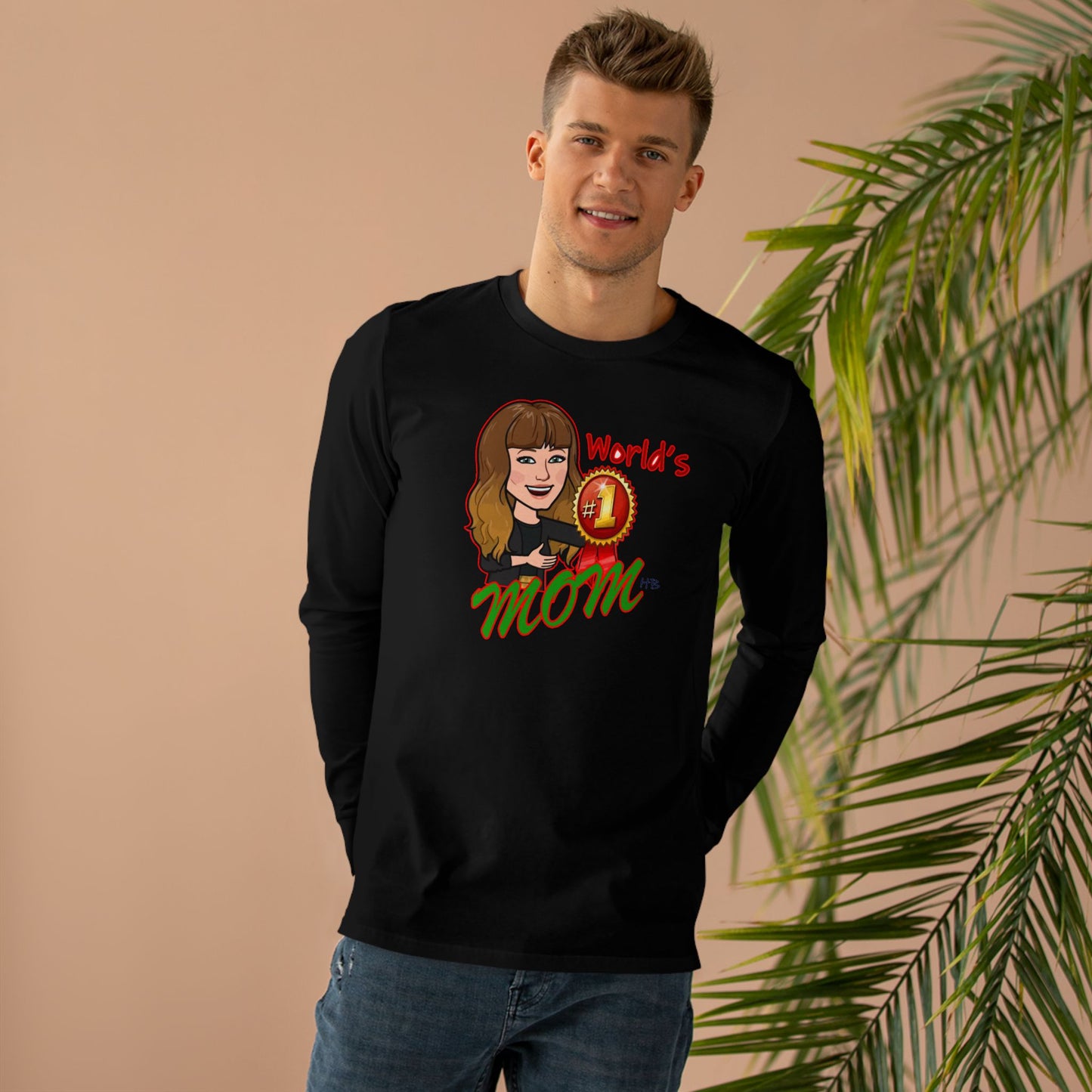 World's number #1 Mom (Men's Base Longsleeve Tee - All-Season Wear)
