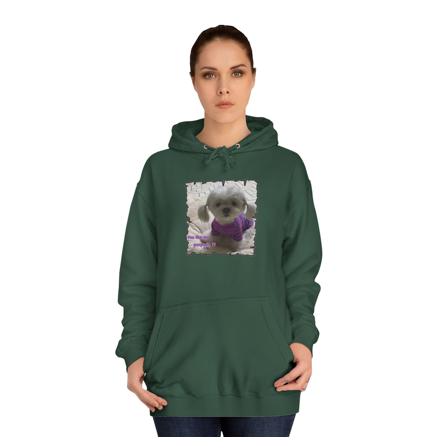 Bichon Maltese extra cute ponytails (Hoodie - Cozy and Durable)