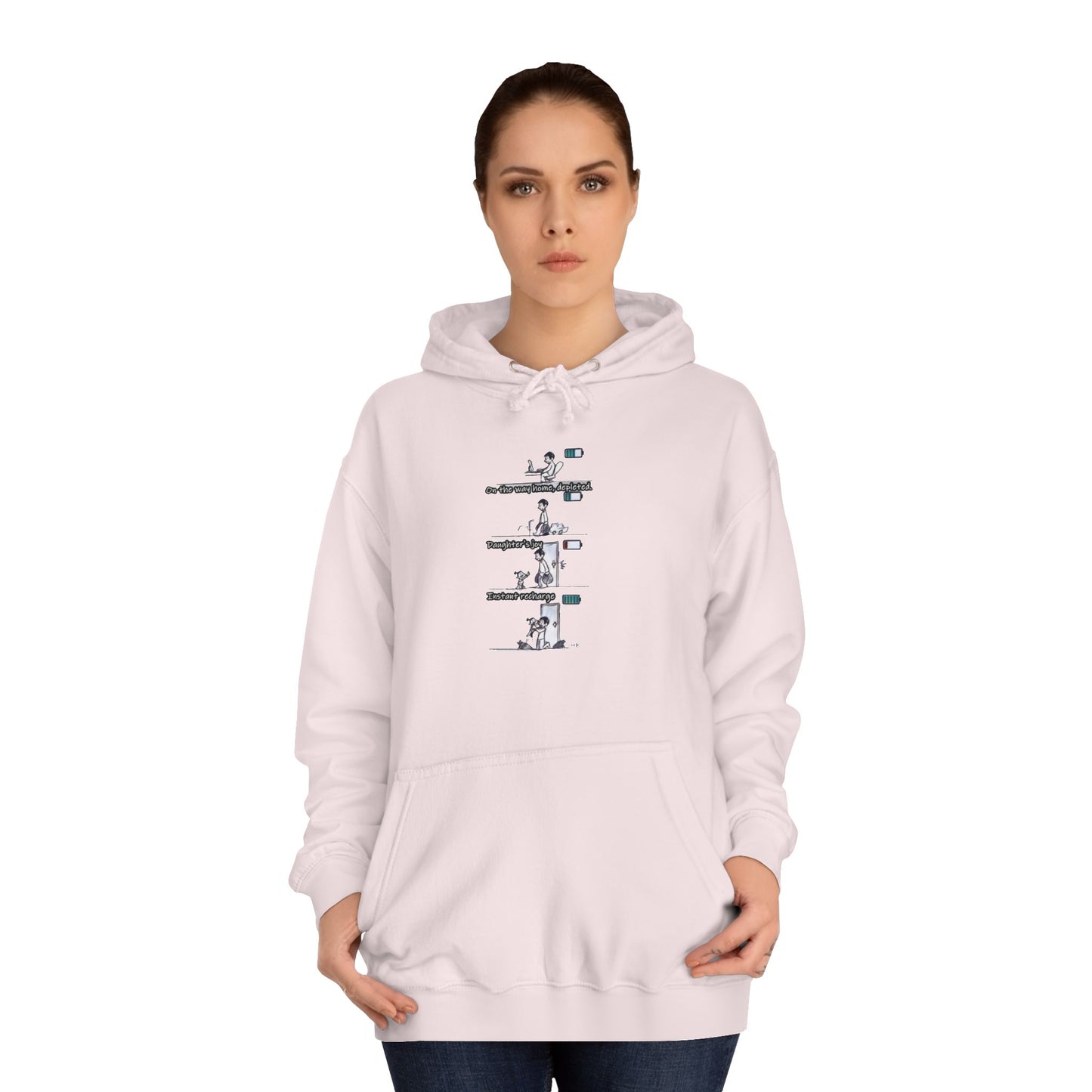 Get Yours Now -- Life's Canvas Daily Energies Unleashed; Day in, Day Out From Office to Home using Threads of Resilience (Hoodie - Cozy and Durable)