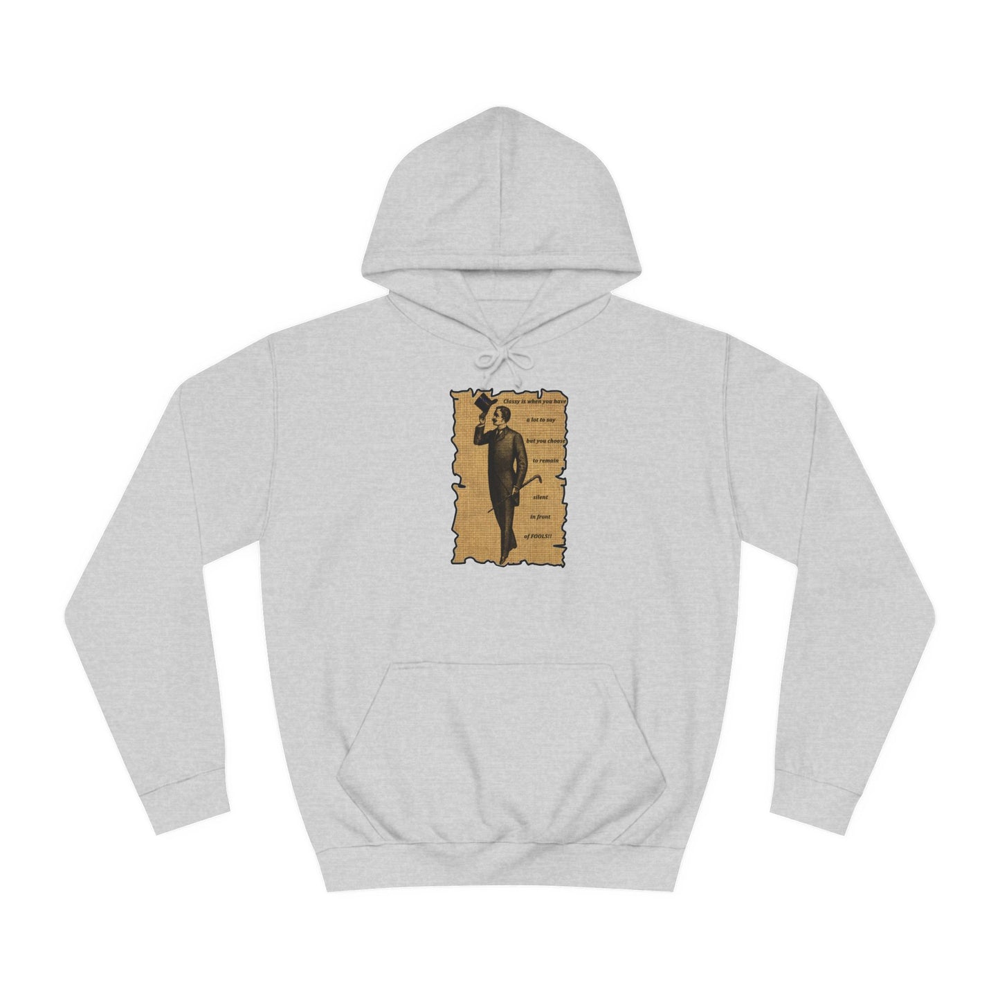 Sophisticated Vintage Silence (Hoodie - Cozy and Durable)