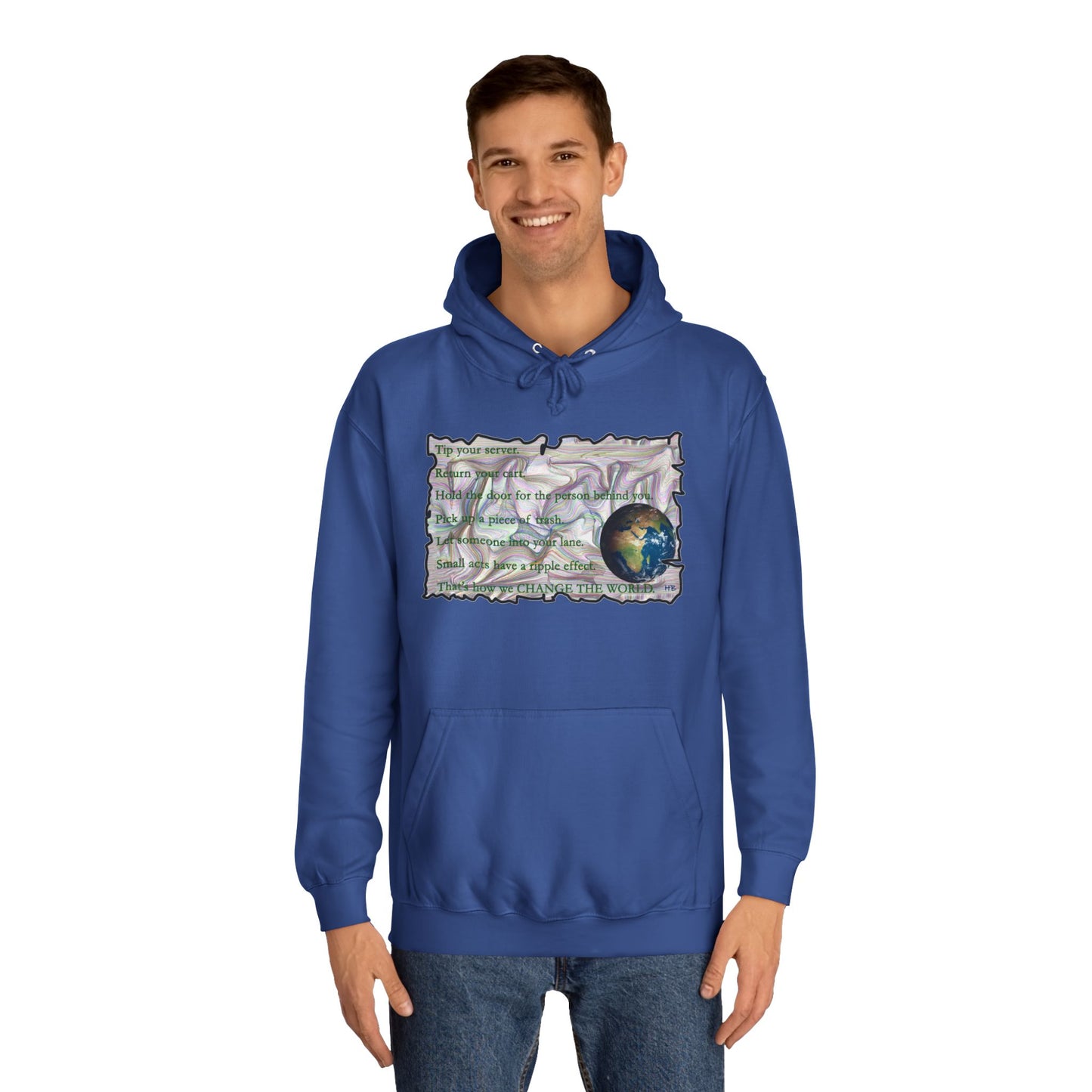 Take Action to Change the World Ripple Effect (Hoodie - Cozy and Durable)