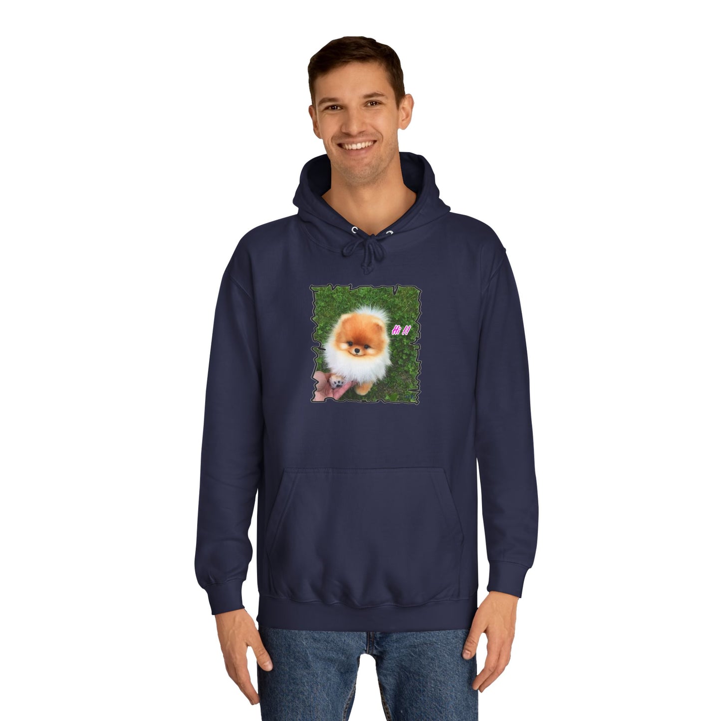 "Hi !!" Tiny adorable Bichon Maltese (Hoodie - Cozy and Durable)