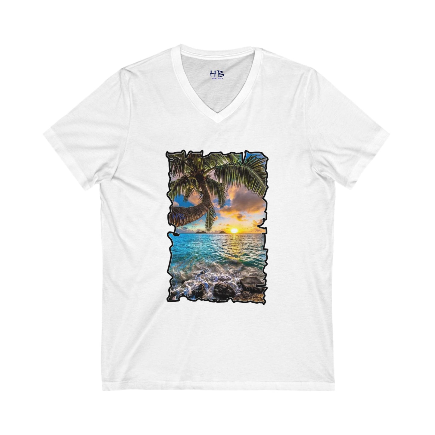 Gorgeous Sunrise (Unisex Jersey Short Sleeve V-neck - Comfortable Everyday Wear)