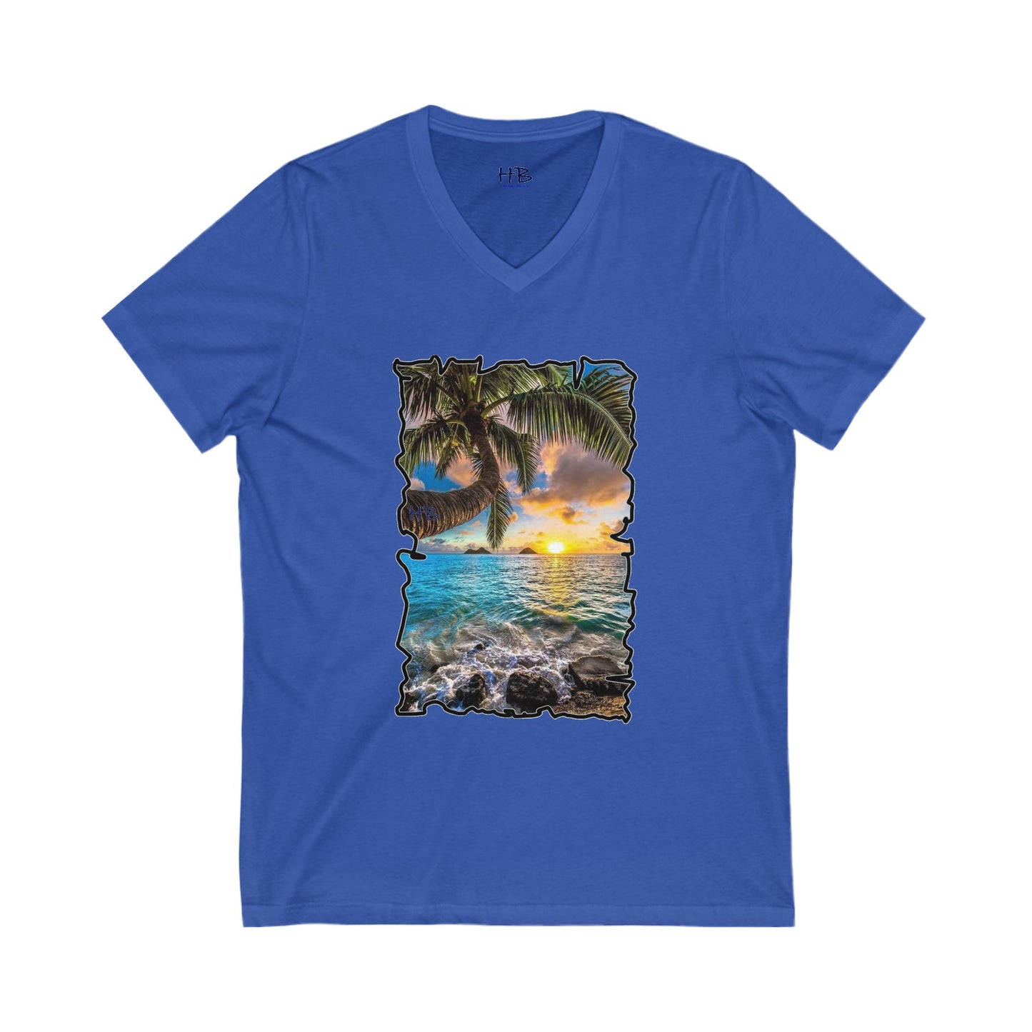 Gorgeous Sunrise (Unisex Jersey Short Sleeve V-neck - Comfortable Everyday Wear)