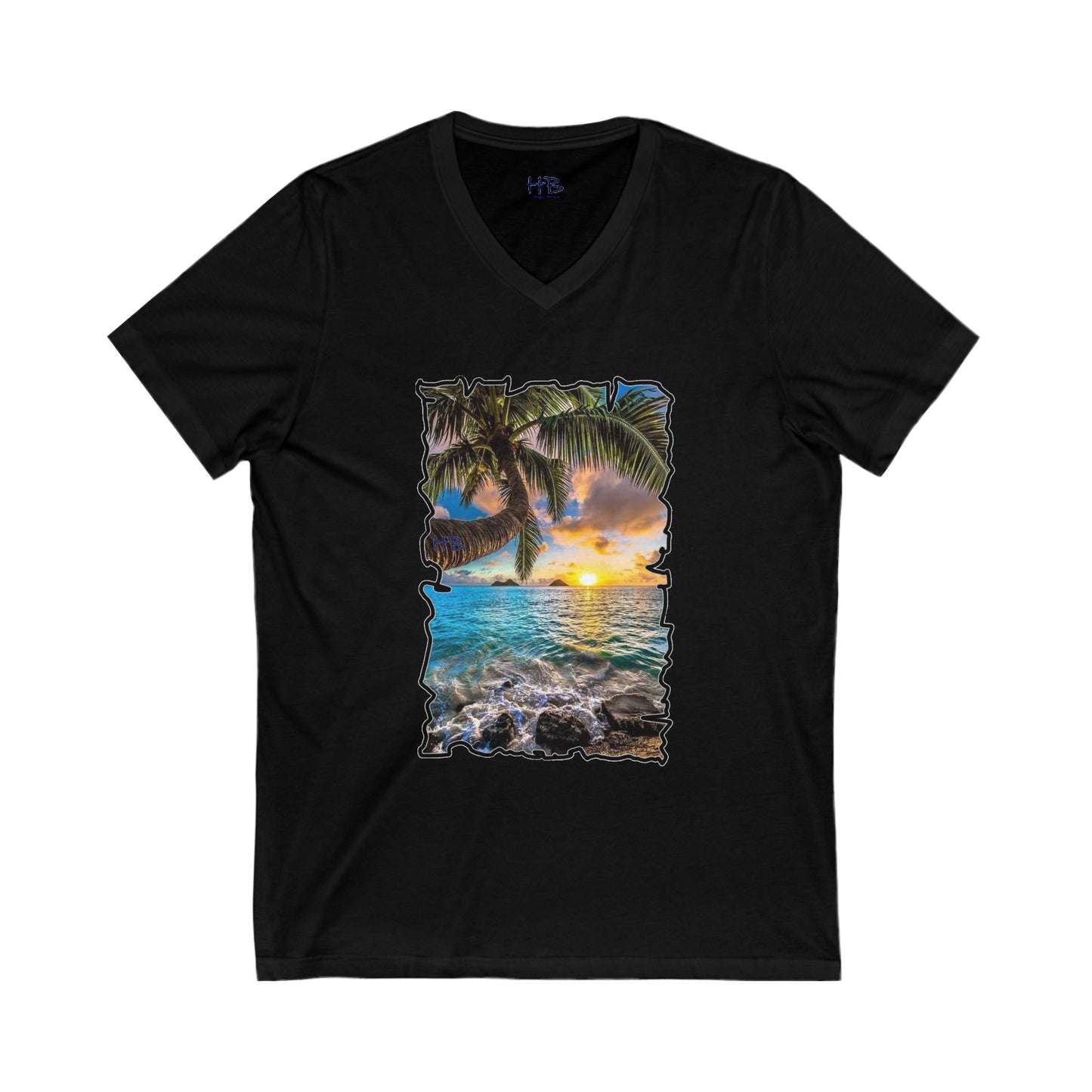 Gorgeous Sunrise (Unisex Jersey Short Sleeve V-neck - Comfortable Everyday Wear)