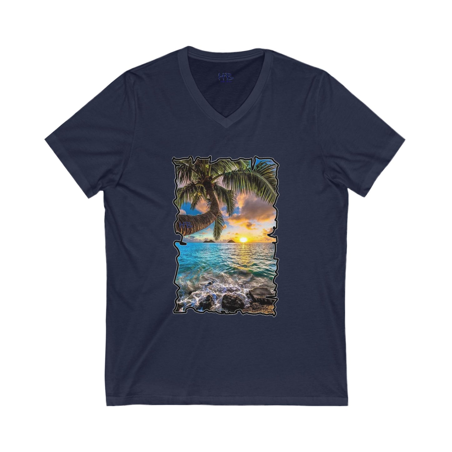 Gorgeous Sunrise (Unisex Jersey Short Sleeve V-neck - Comfortable Everyday Wear)