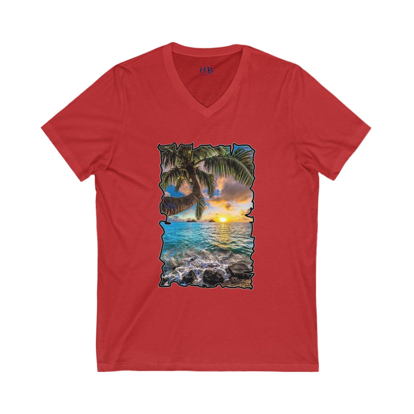 Gorgeous Sunrise (Unisex Jersey Short Sleeve V-neck - Comfortable Everyday Wear)