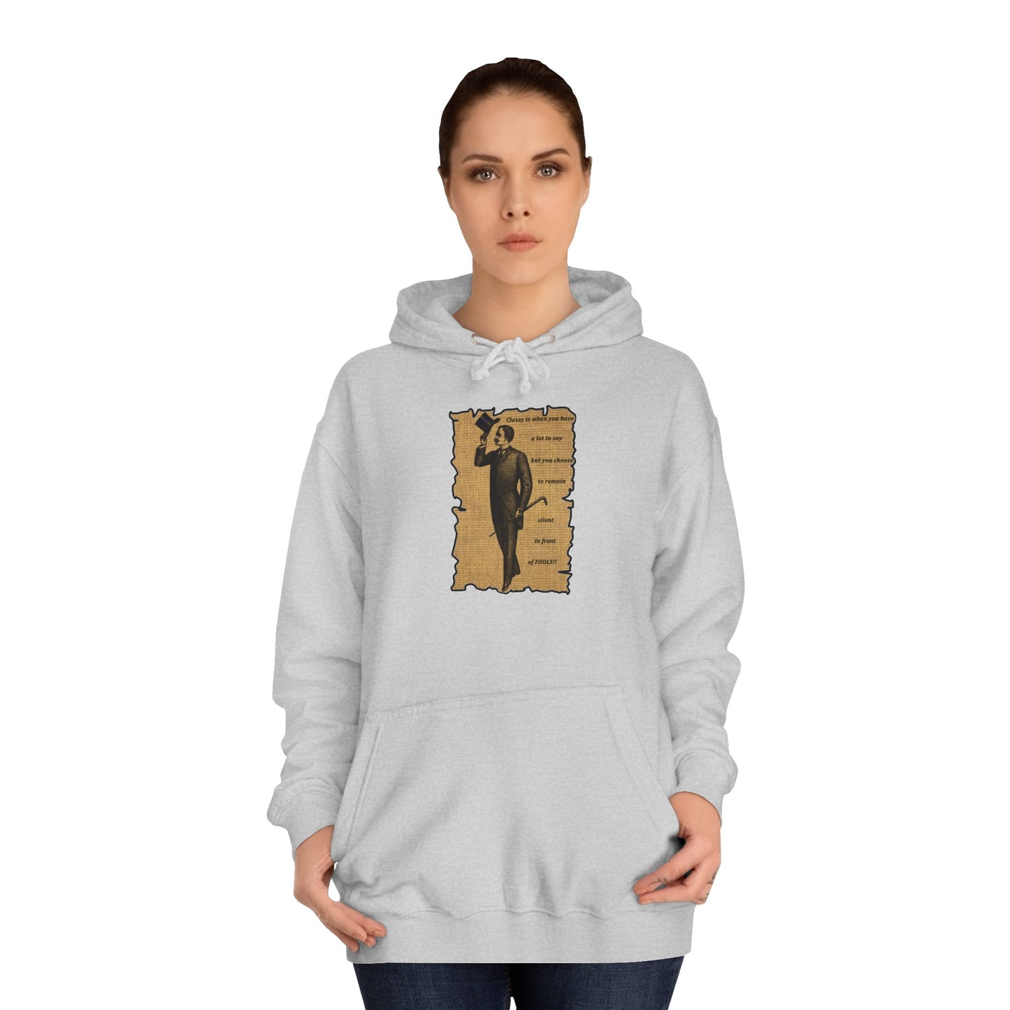 Sophisticated Vintage Silence (Hoodie - Cozy and Durable)