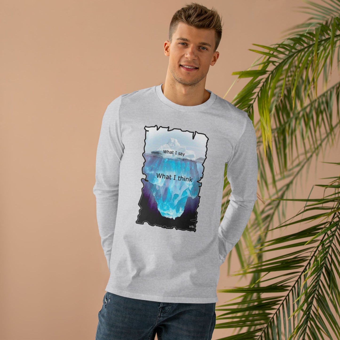 Below the Surface Veiled Verbalization (Men's Base Longsleeve Tee - All-Season Wear)