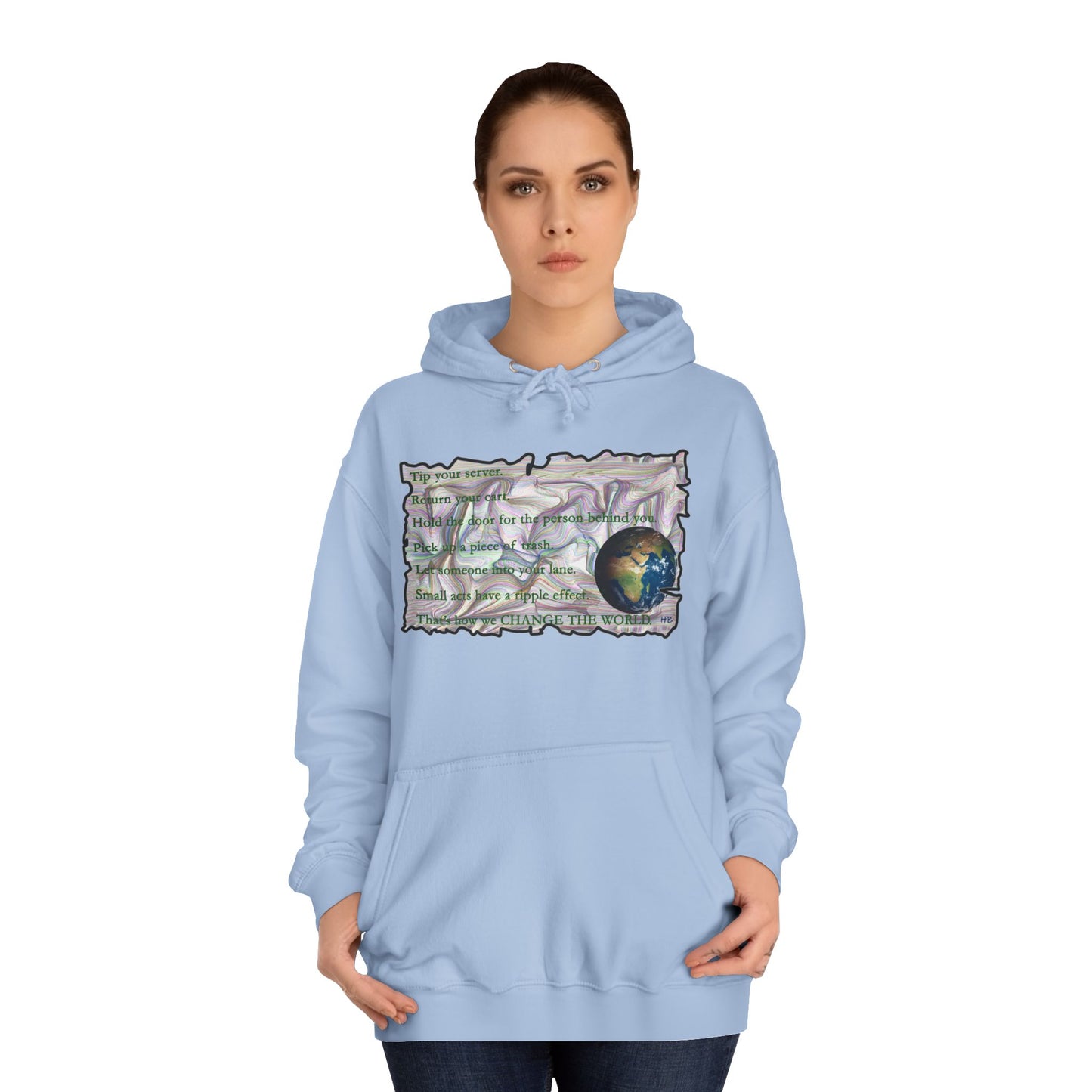 Take Action to Change the World Ripple Effect (Hoodie - Cozy and Durable)