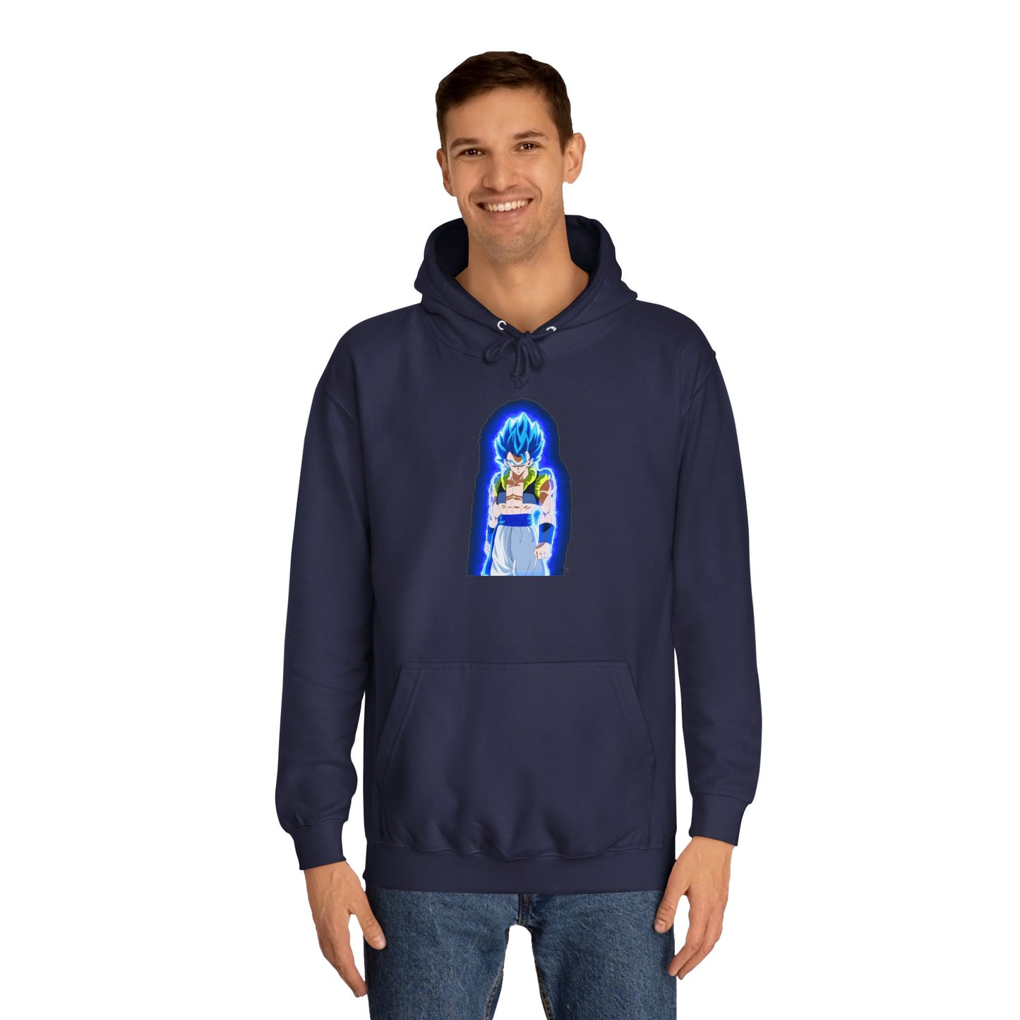 Superhero in Blue in max level (Hoodie - Cozy and Durable)