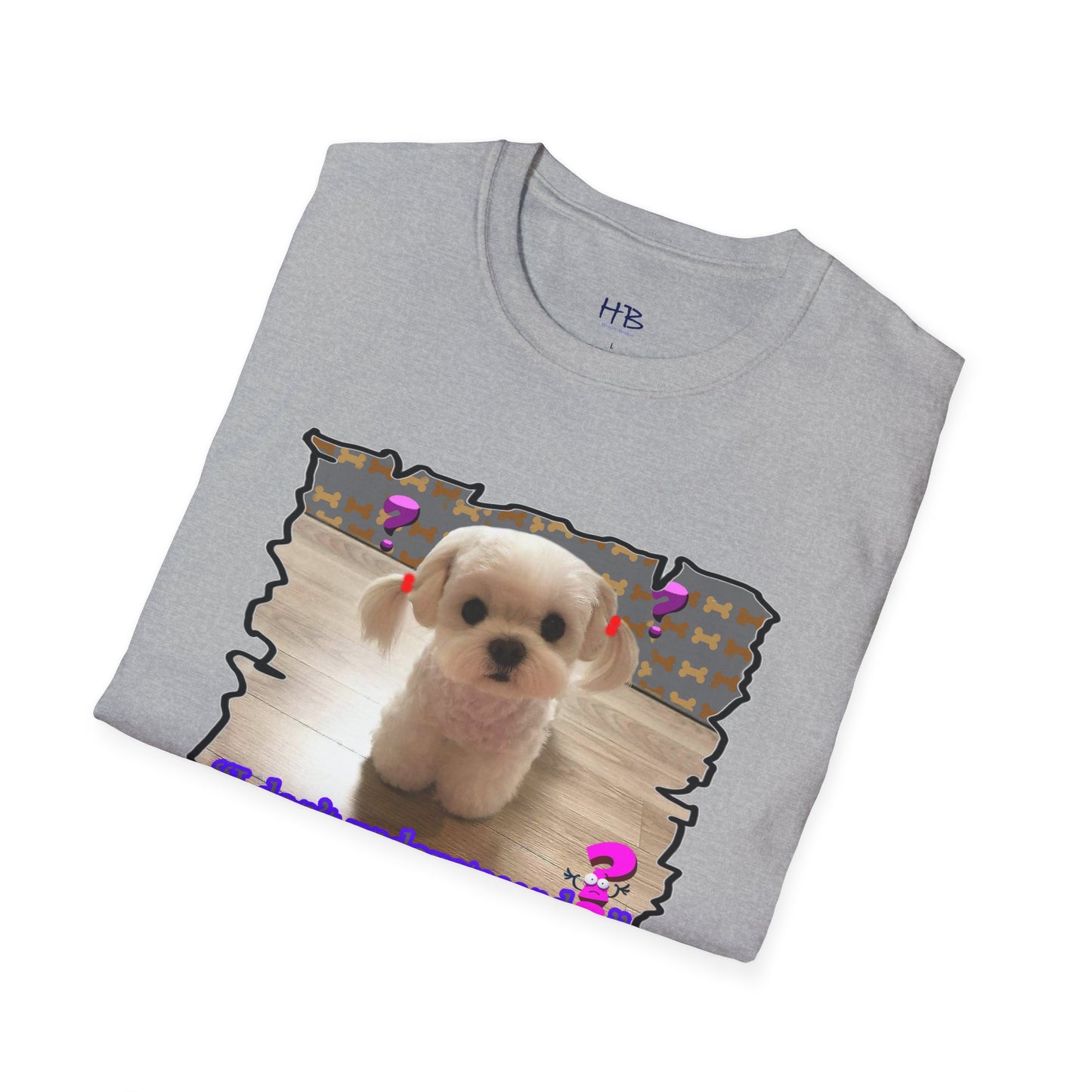 Baby Bichon Maltese with cluelessness innocent look "I don't undoustaaaand"