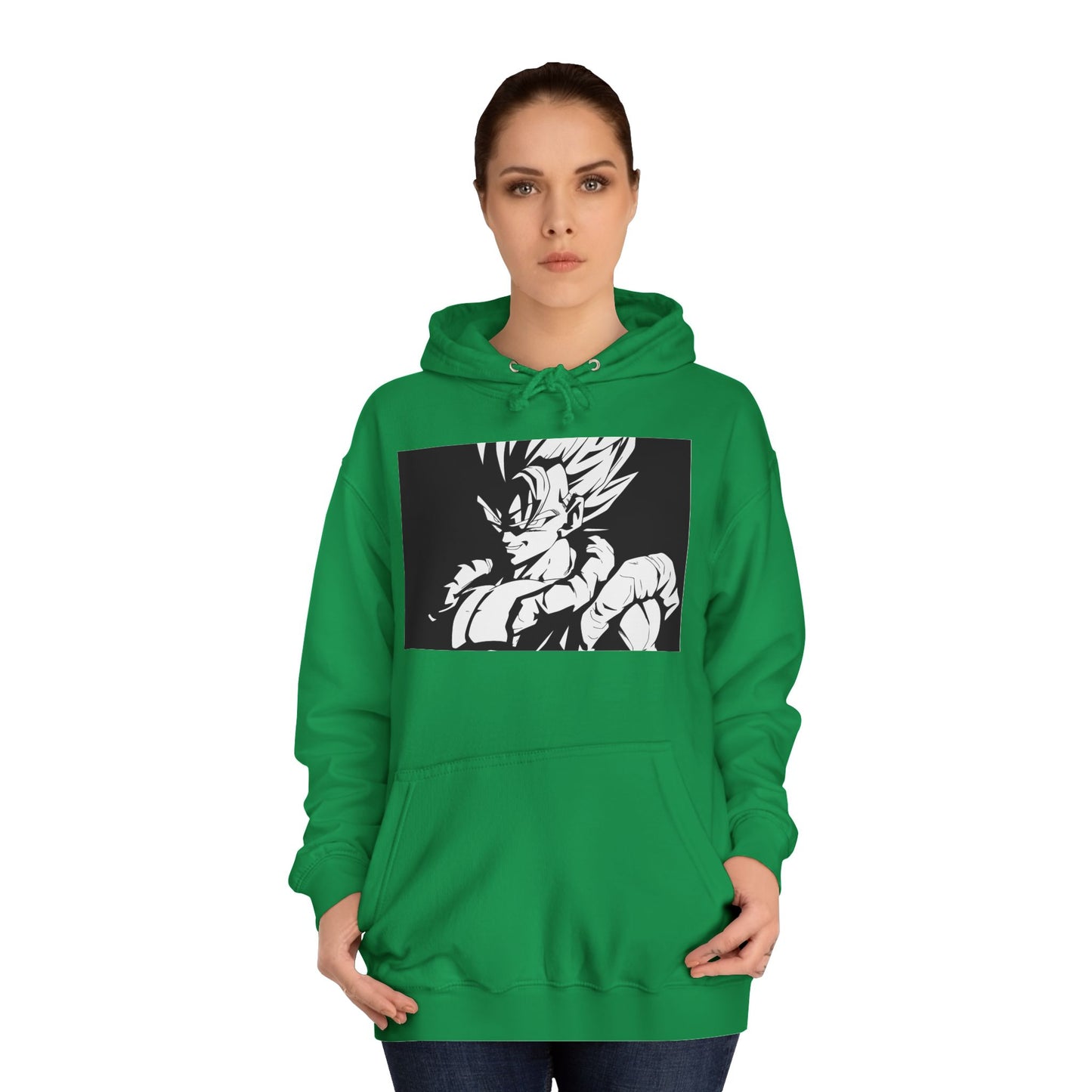 Get Yours Now -- Japanese Superhero anime in black and white (Hoodie - Cozy and Durable)