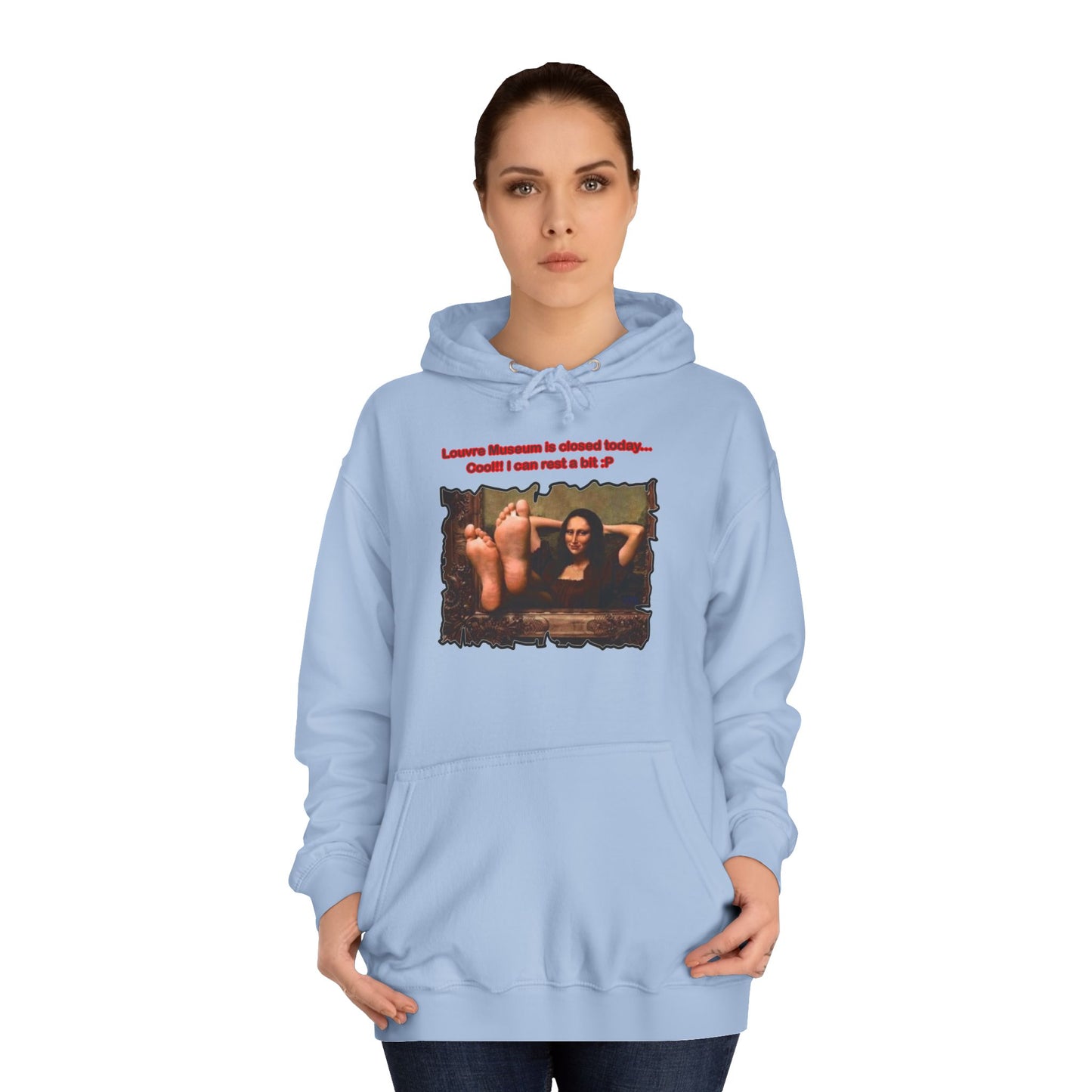 Get Yours Now -- Mischievous Playful Mona Lisa (Hoodie - Cozy and Durable)