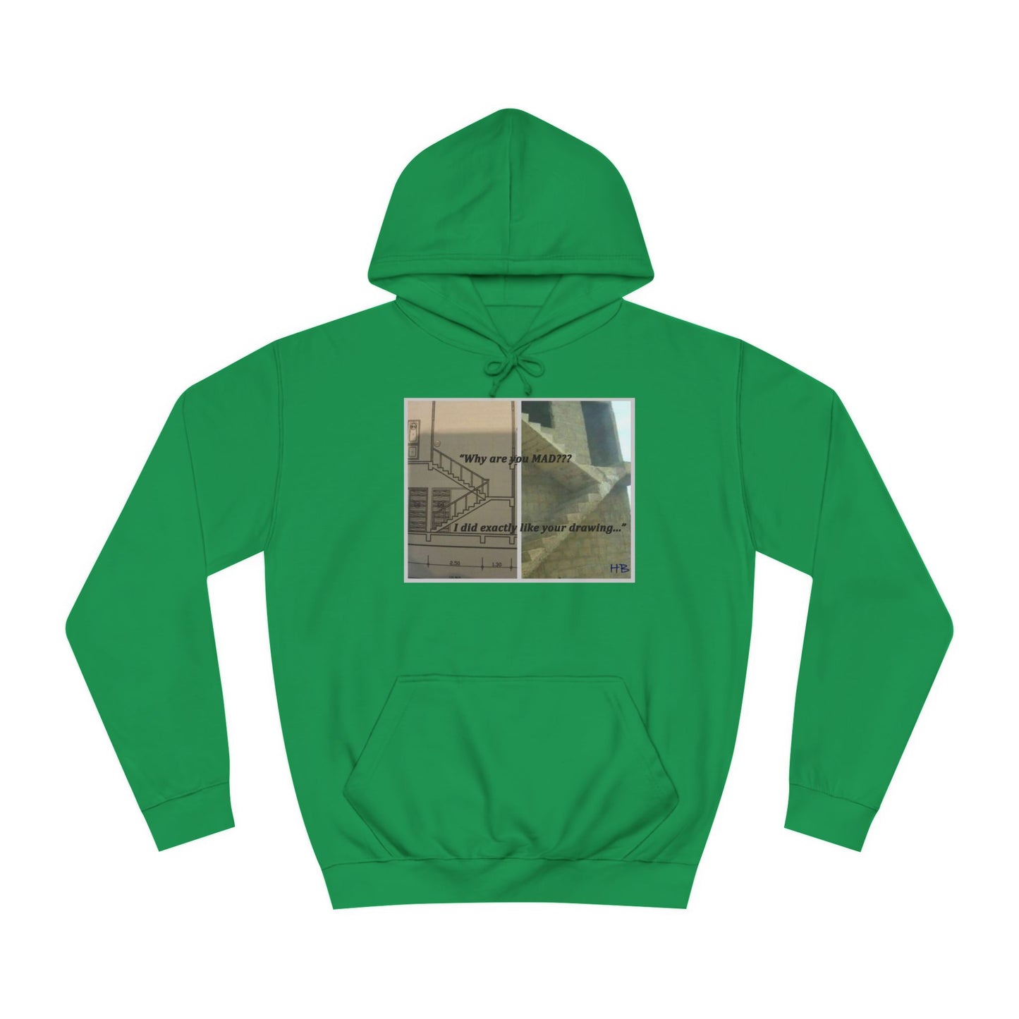 Get Yours Now -- Comical Architectural Irony Stairs Sketch (Hoodie - Cozy and Durable)