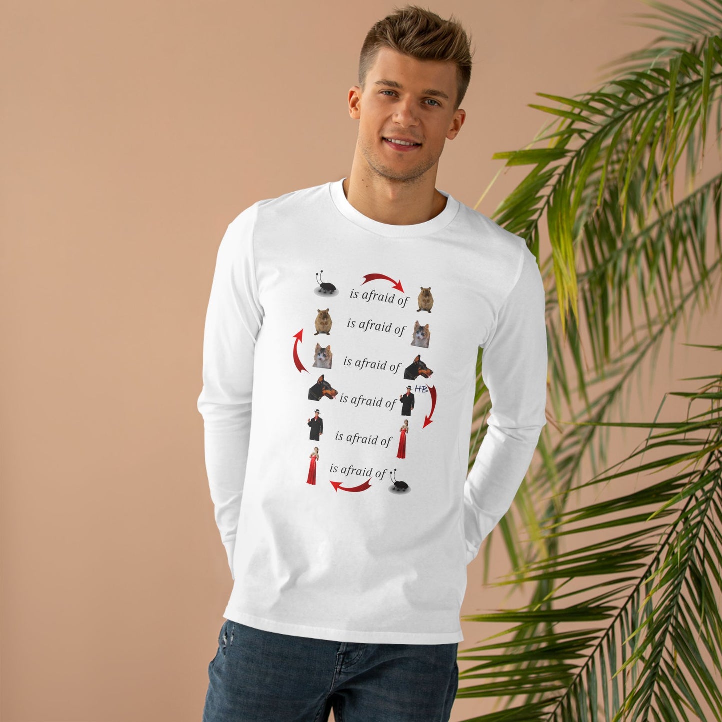 Get Yours Now -- Endless Fear Chain Loop (Men's Base Longsleeve Tee - All-Season Wear)