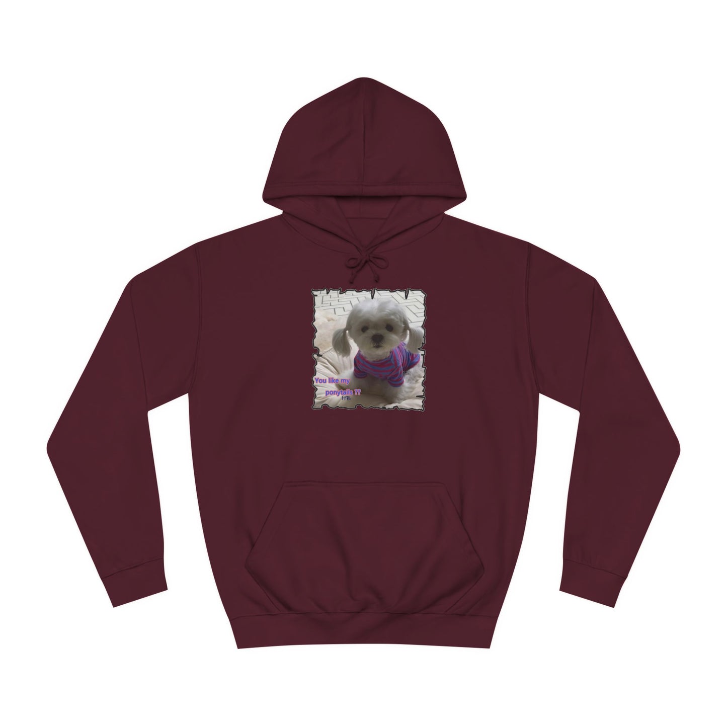 Bichon Maltese extra cute ponytails (Hoodie - Cozy and Durable)