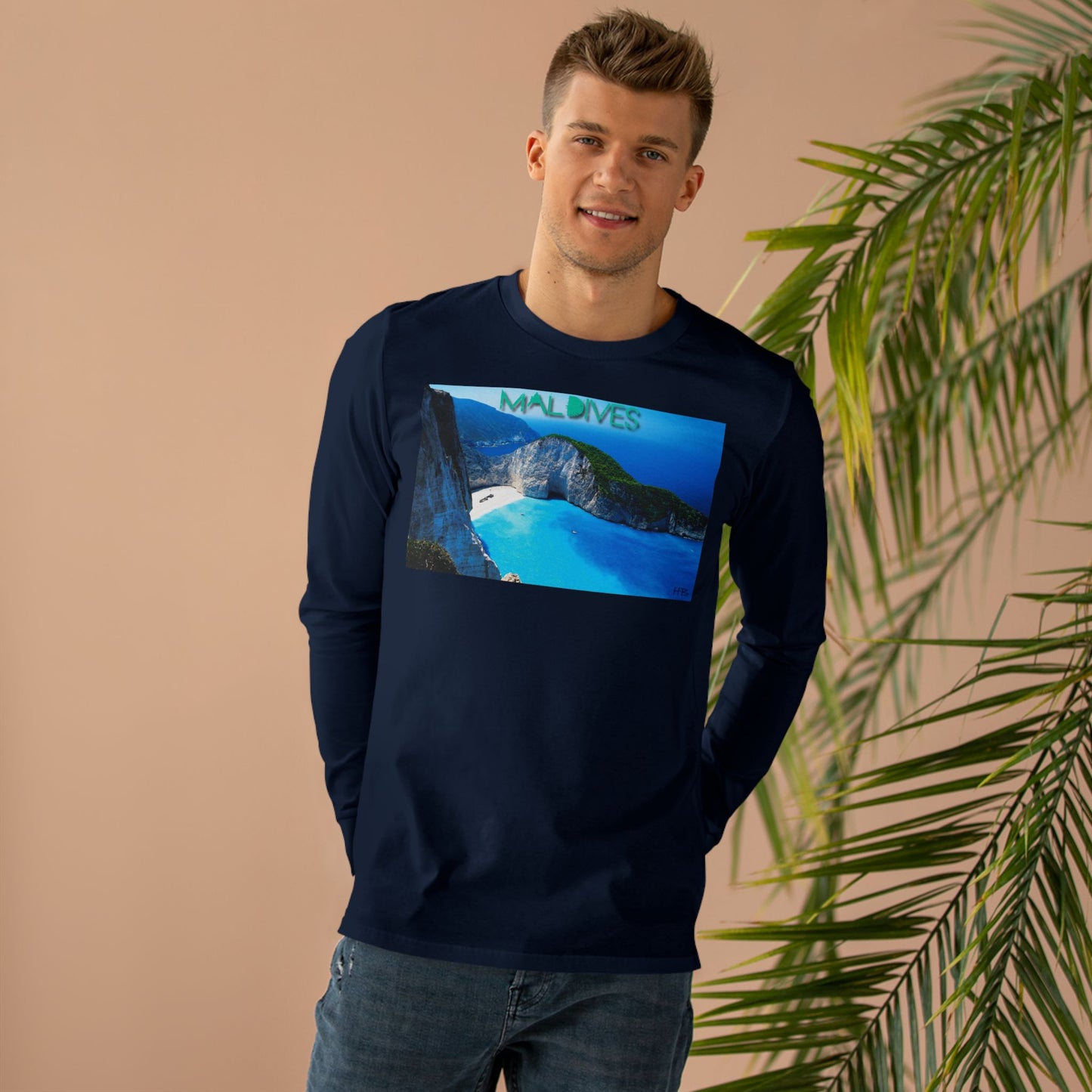 Get Yours Now -- Paradise Found in the Maldives Marvel (Men's Base Longsleeve Tee - All-Season Wear)