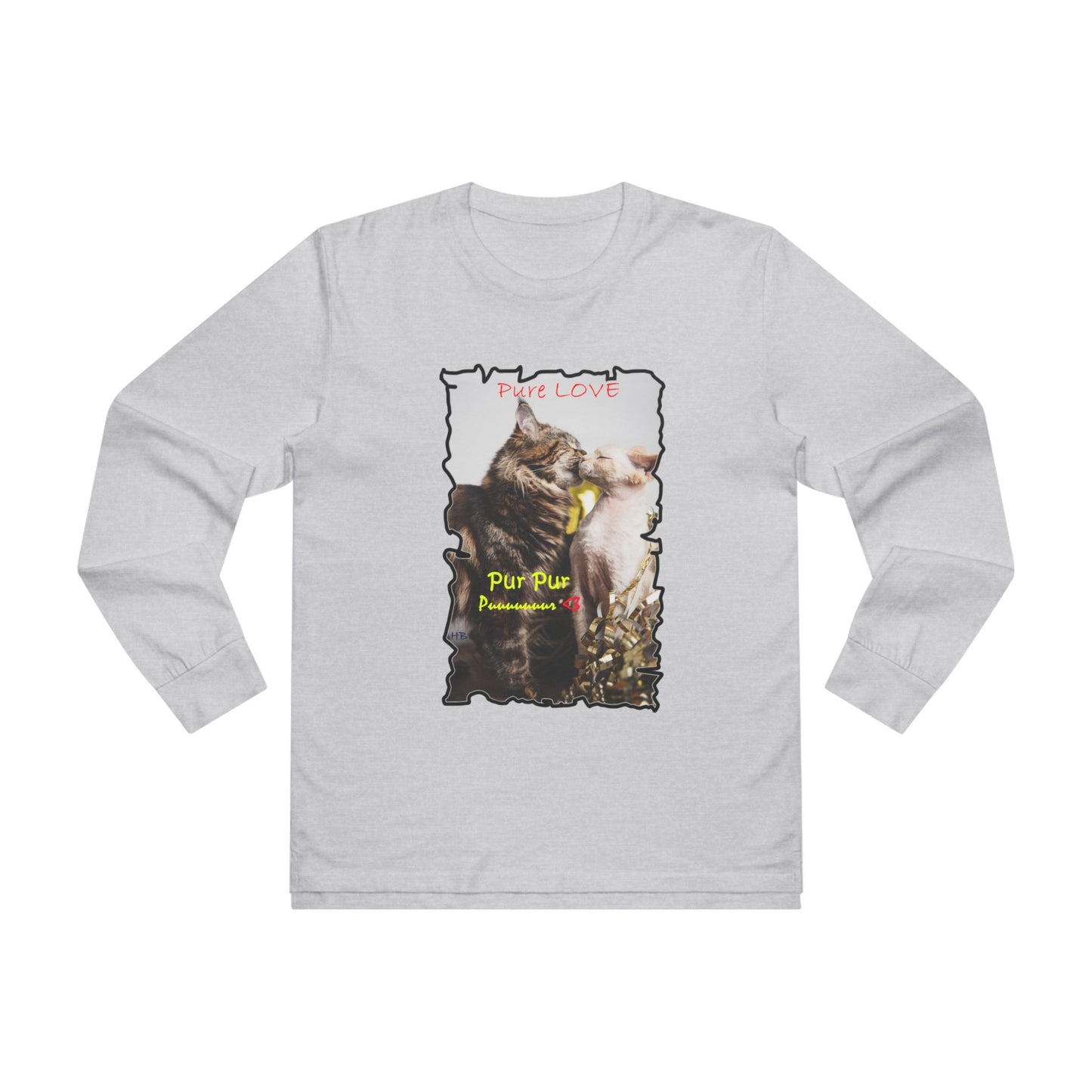 Get Yours Now -- Pure LOVE Cats kissing (Men's Base Longsleeve Tee - All-Season Wear)