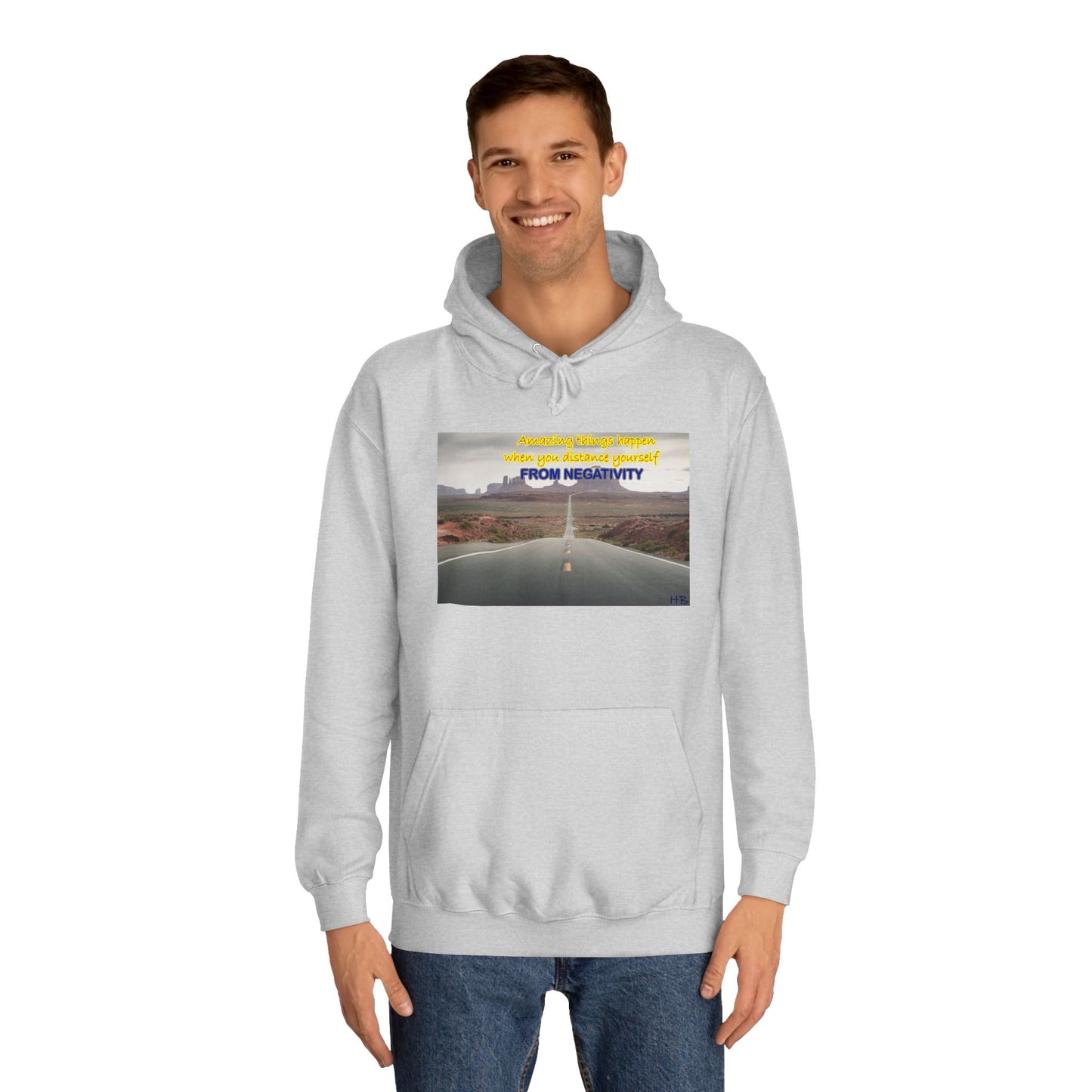 Amazing Things Happen when Distancing from Negativity (Hoodie - Cozy and Durable)