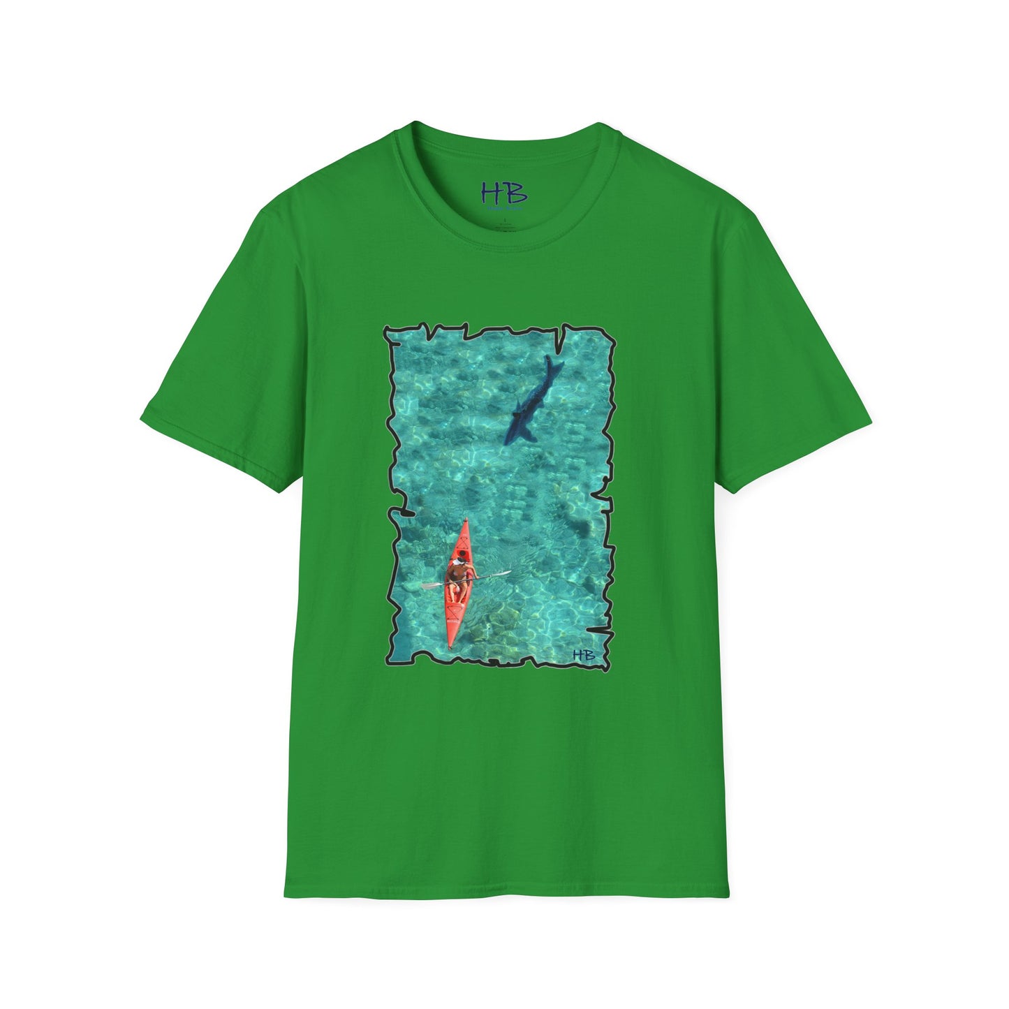 Captivating Aquatic Encounter: Dive into Excitement with Our Kayaking and Shark Exploration Tee Shirt