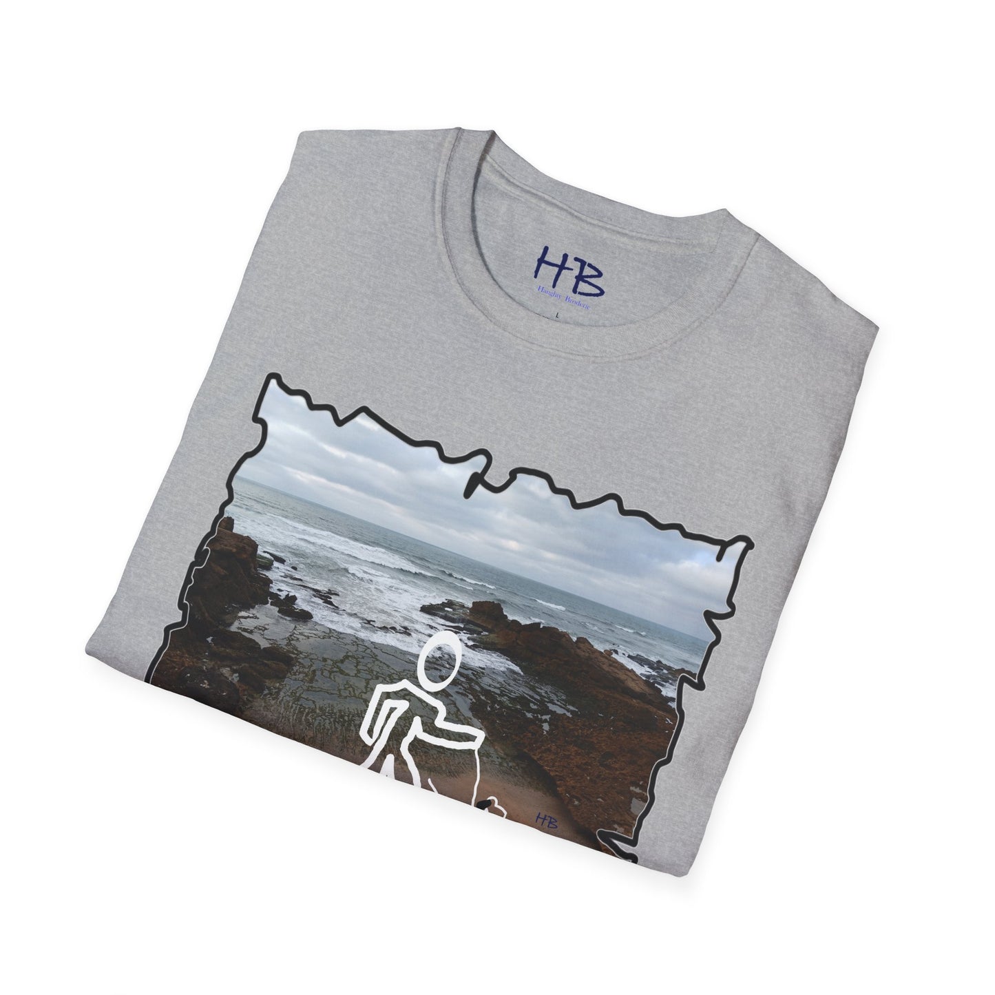 Rocky Shoreline Peaceful Oceanic; Harmony with Nature Garb Furry Friend Companion