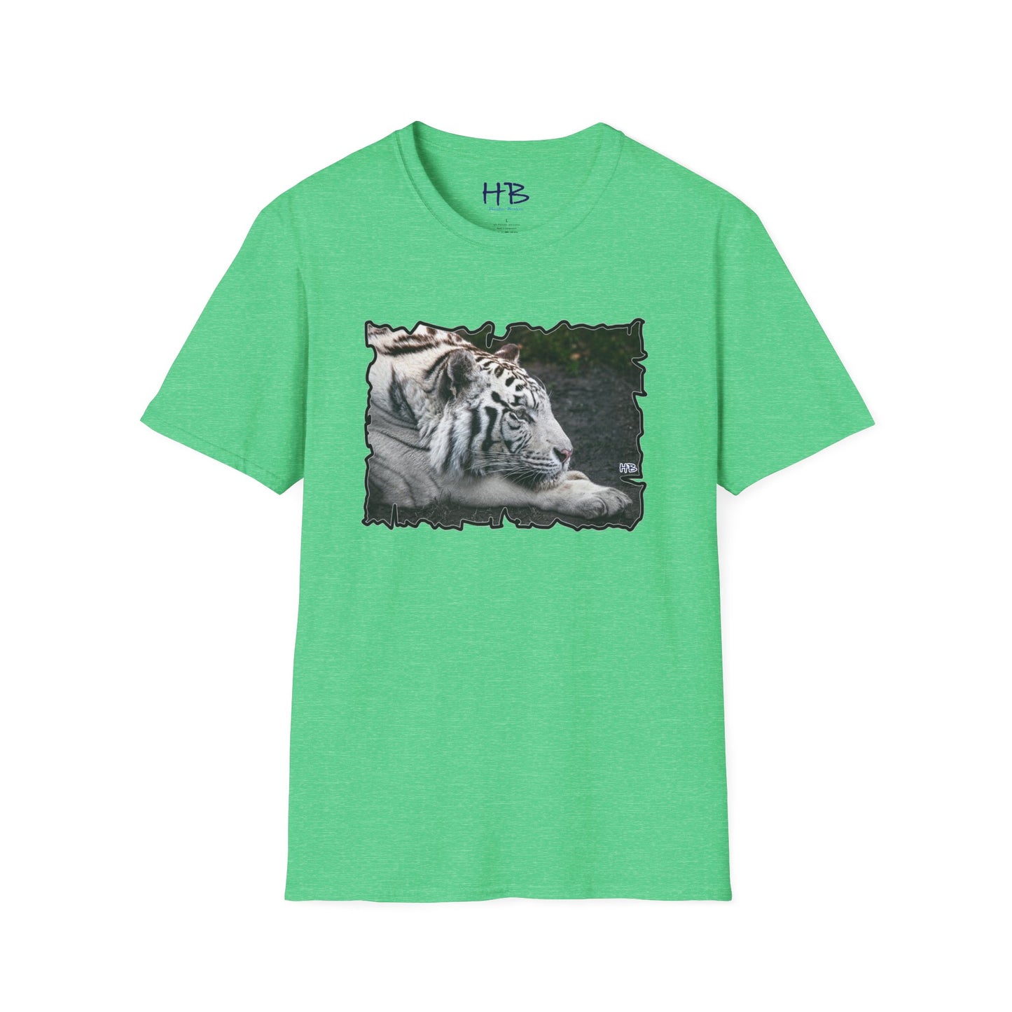 White tiger black stripes green eyes