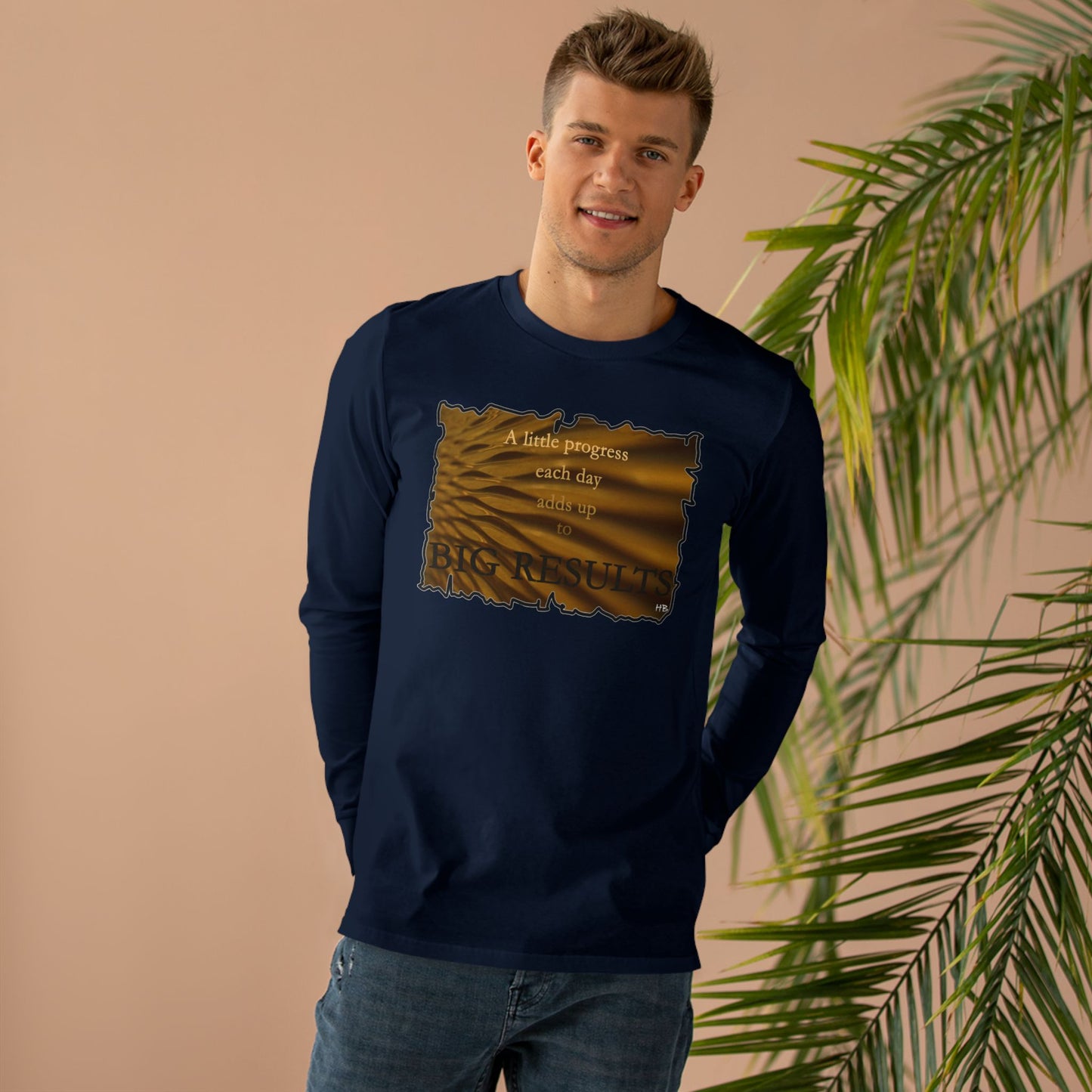 Get Yours Now -- Motivational & Inspirational Progress Reminder (Men's Base Longsleeve Tee - All-Season Wear)
