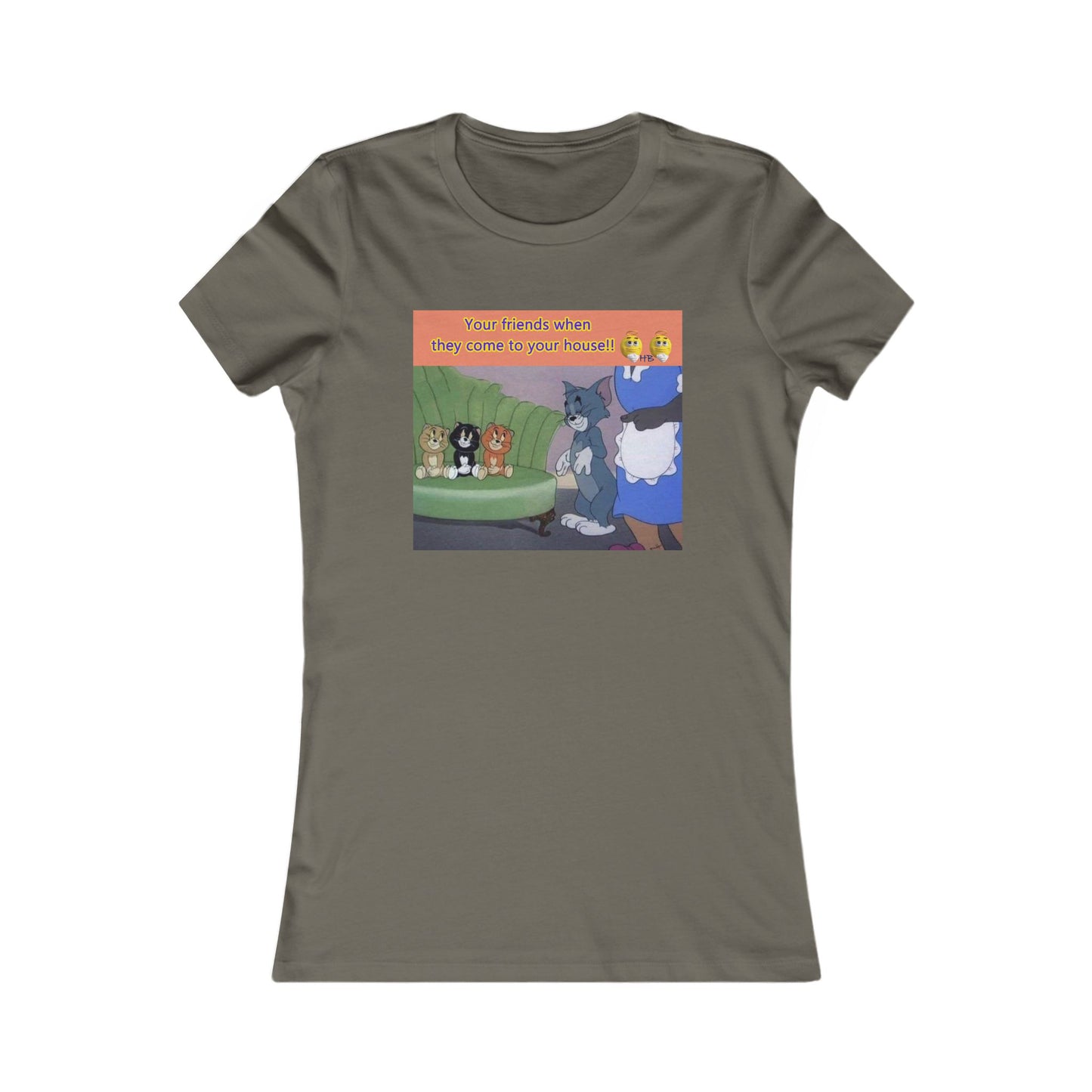 Tom and his innocent looking little friends in front of Mammy (Women - Premium Cotton Tee)