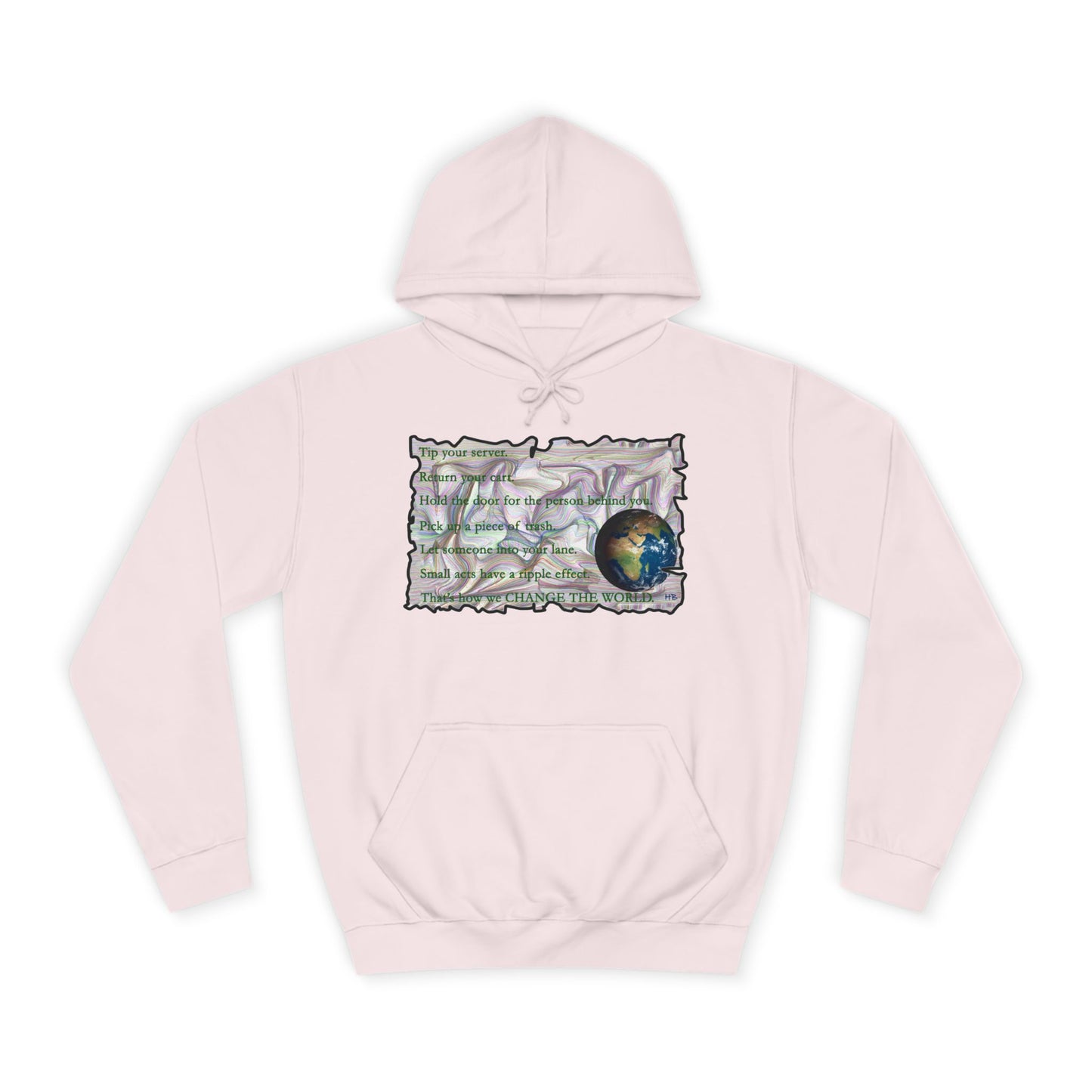 Take Action to Change the World Ripple Effect (Hoodie - Cozy and Durable)