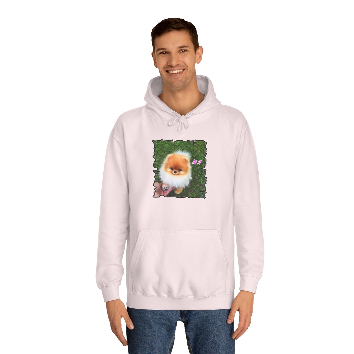 "Hi !!" Tiny adorable Bichon Maltese (Hoodie - Cozy and Durable)