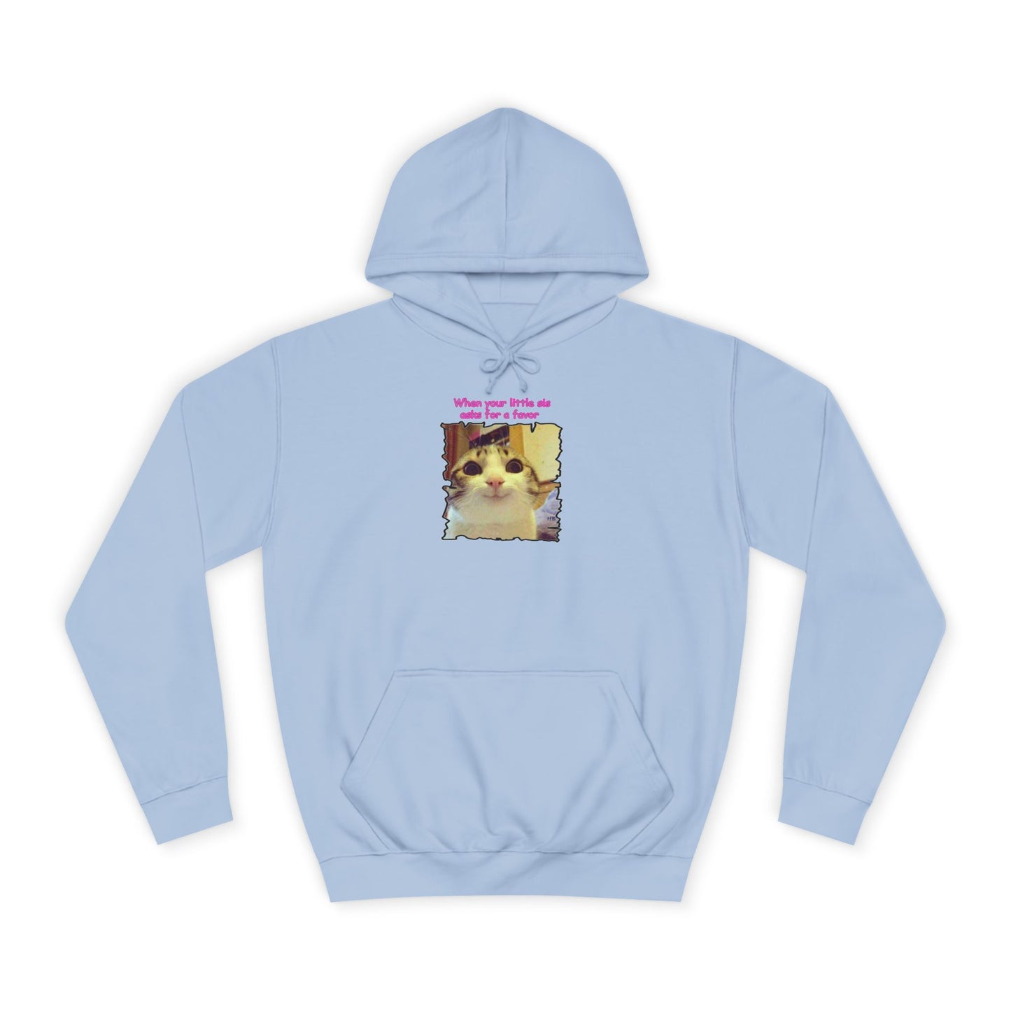 Adorable cat soft eyes like little sister asking for a favor (Hoodie - Cozy and Durable)