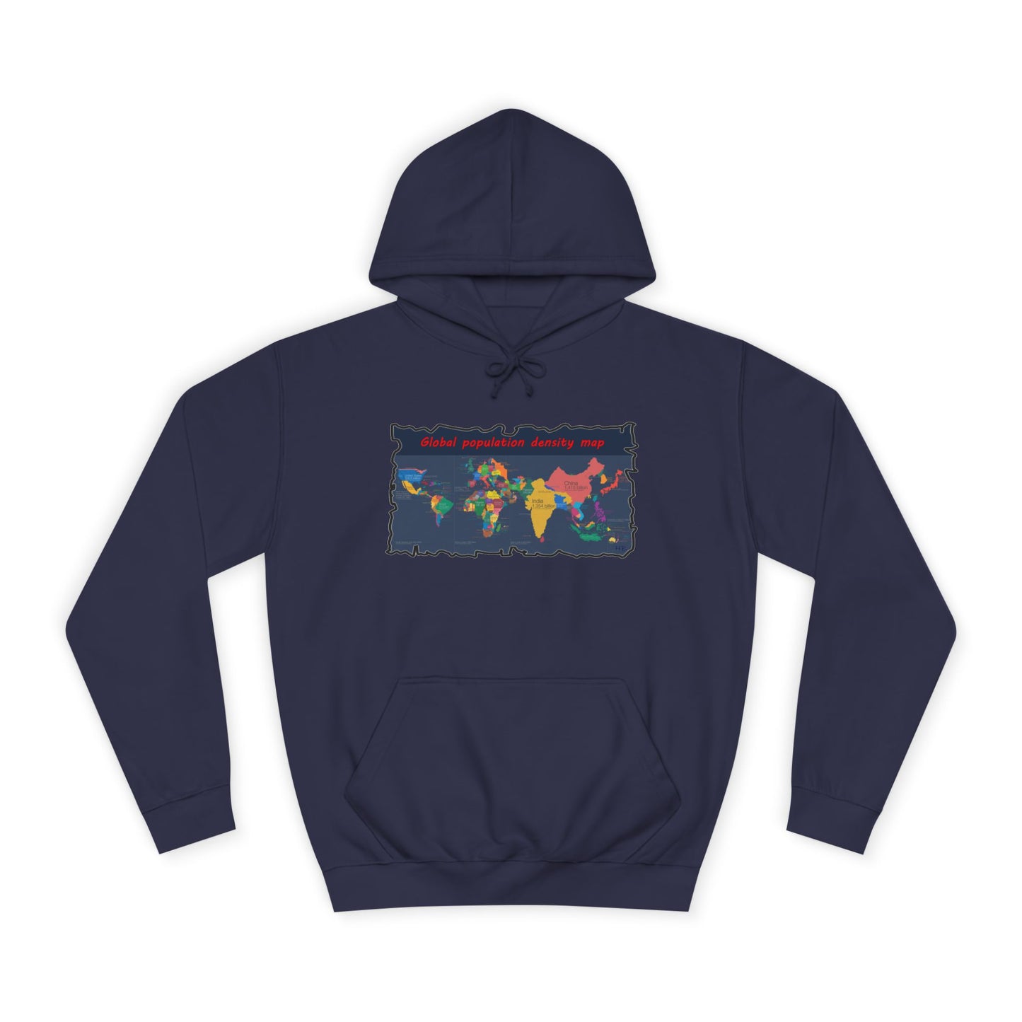 Get Yours Now -- Global density world population (Hoodie - Cozy and Durable)