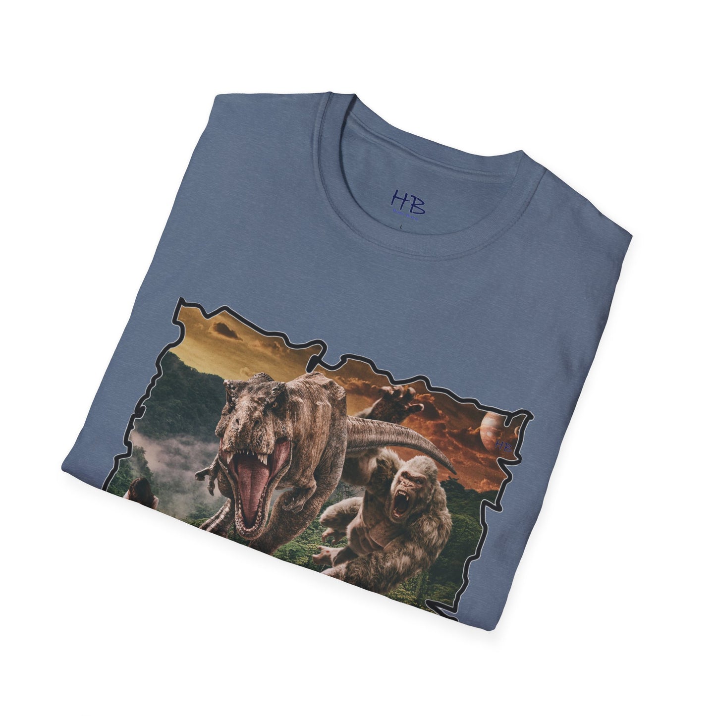 Gorilla vs T-Rex saving woman in distress