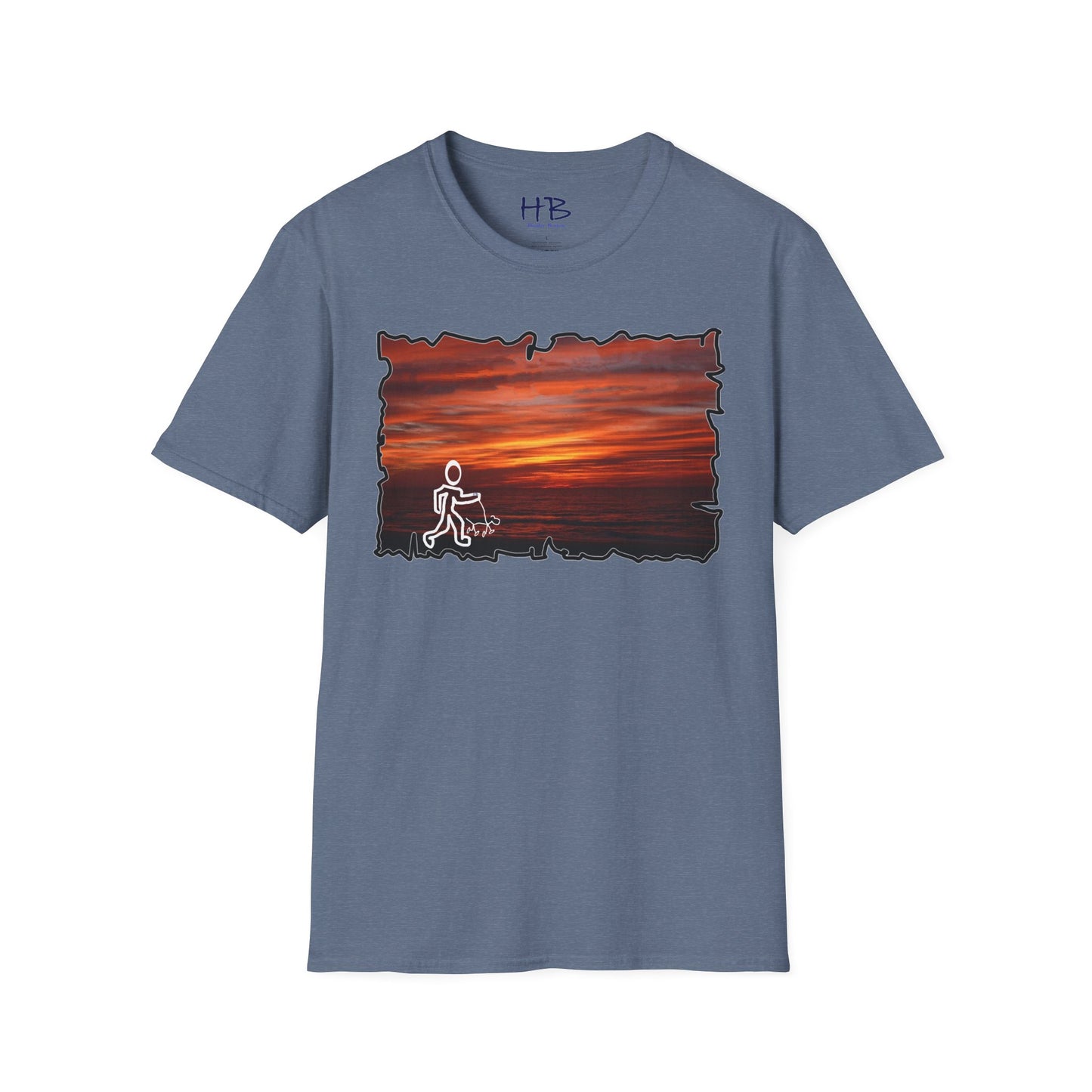 Sunset Serenity Coastal Twilight Ensemble; Stickman's Dusk's Embrace Tranquil Shoreline Outfit