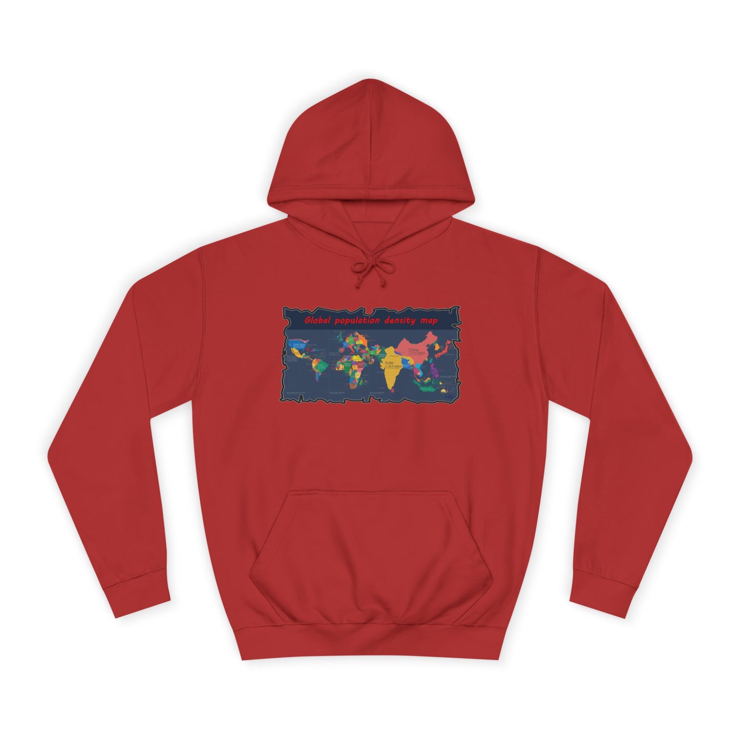 Get Yours Now -- Global density world population (Hoodie - Cozy and Durable)