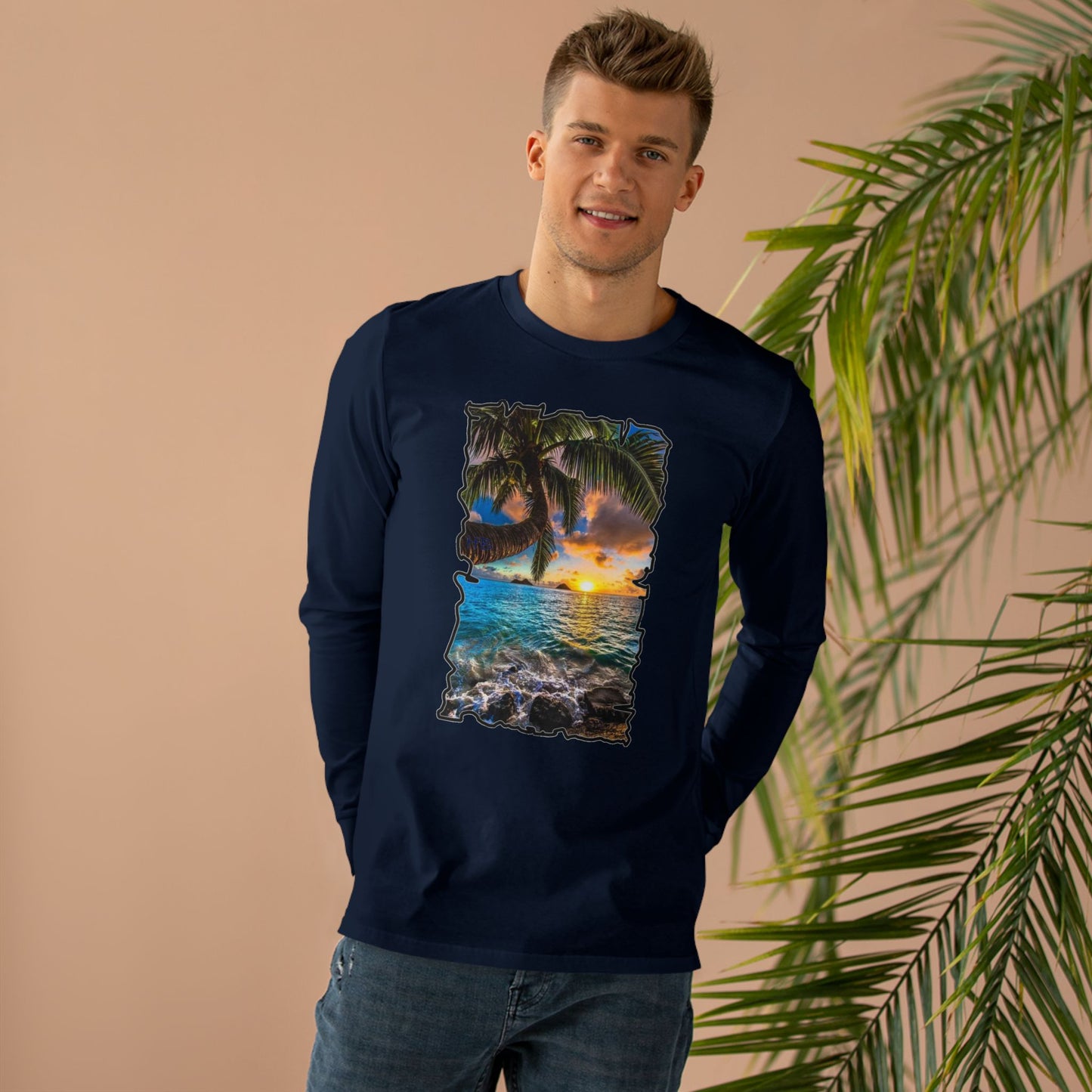 Get Yours Now -- Gorgeous Sunrise (Men's Base Longsleeve Tee - All-Season Wear)