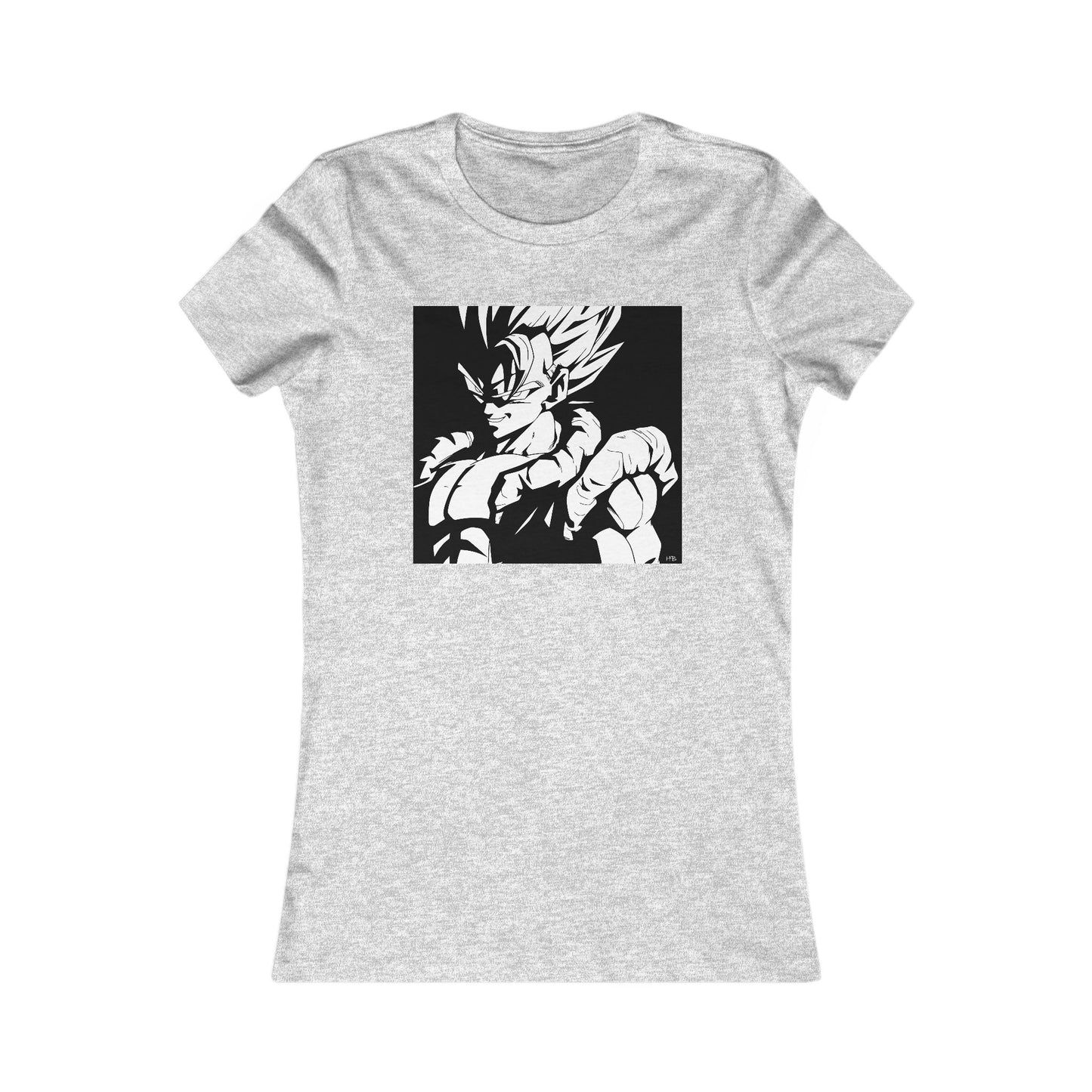 Japanese Superhero anime in black and white (Women - Premium Cotton Tee)