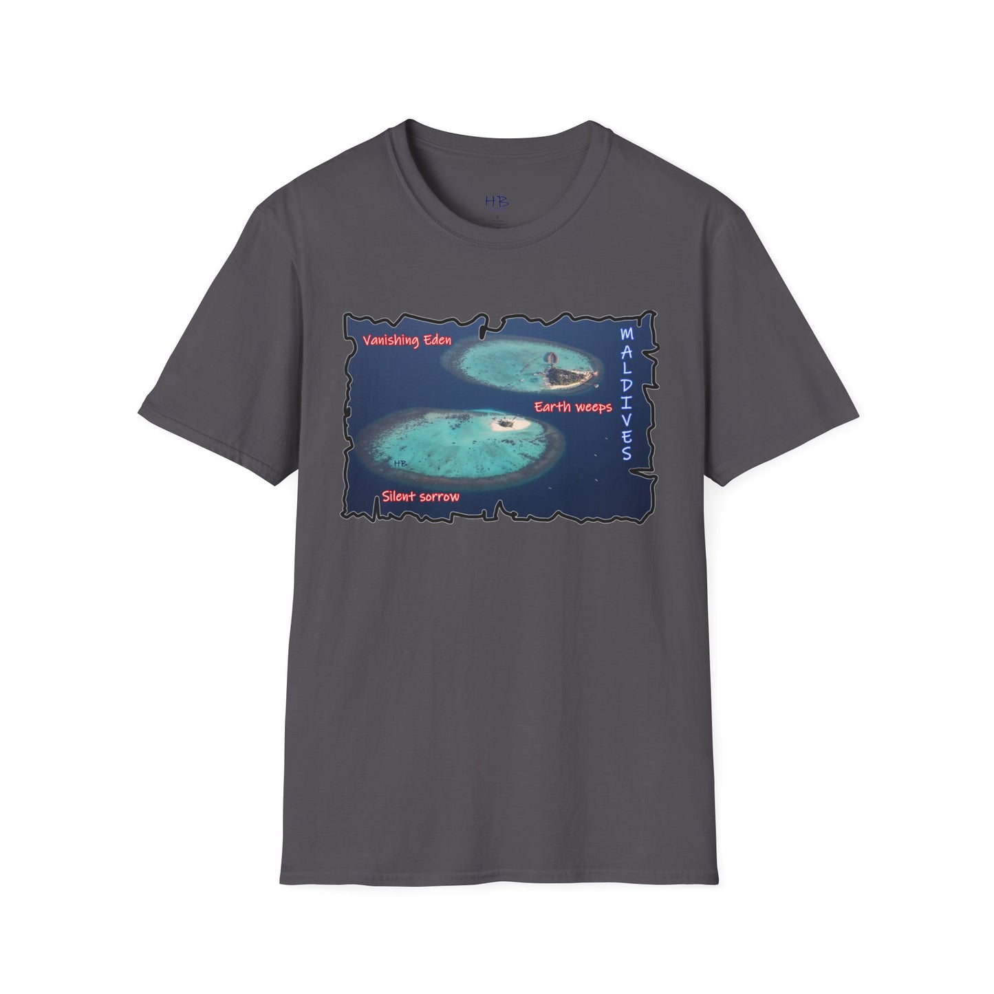 Climate Crusader Earth's Cry Tee;  Ocean's Embrace Crisis Conscious Maldives Melancholy