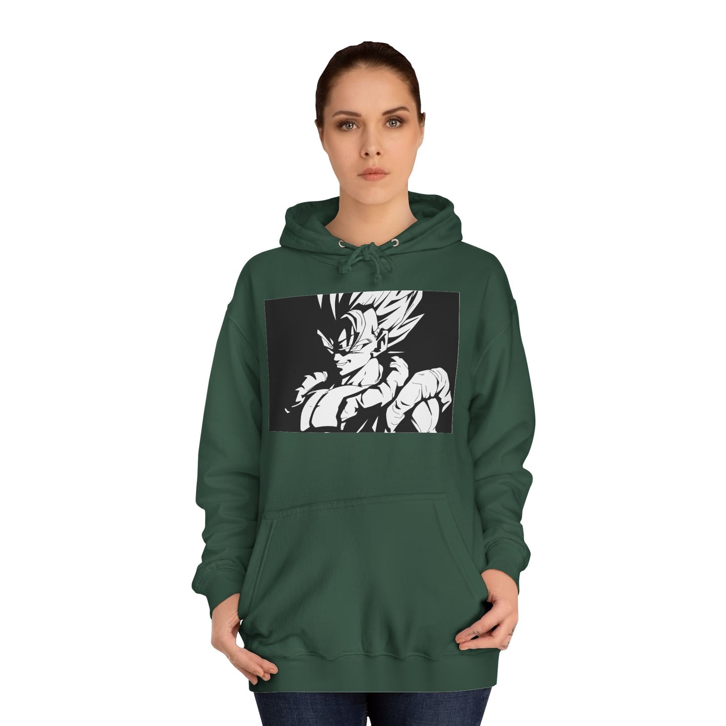 Get Yours Now -- Japanese Superhero anime in black and white (Hoodie - Cozy and Durable)