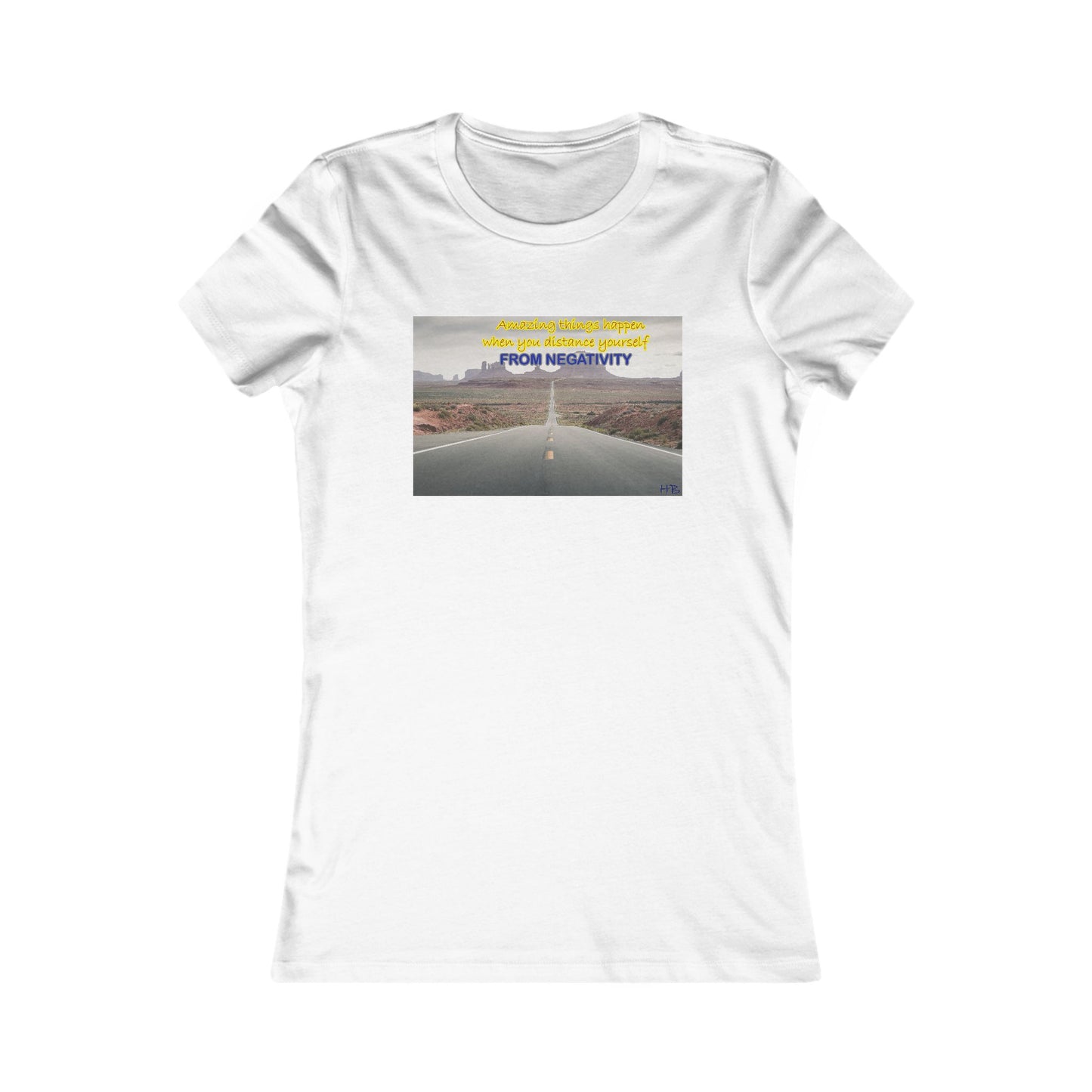 Amazing Things Happen when Distancing from Negativity (Women - Premium Cotton Tee)