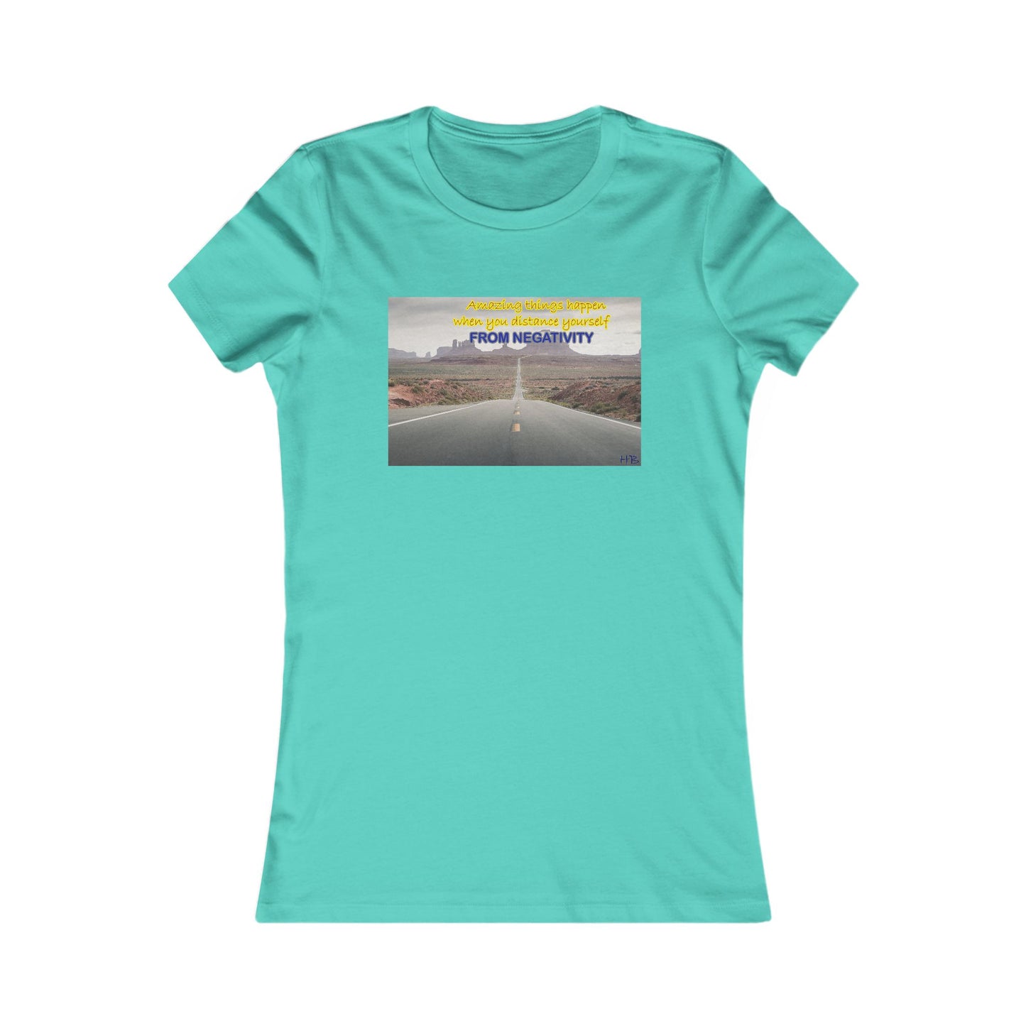 Amazing Things Happen when Distancing from Negativity (Women - Premium Cotton Tee)